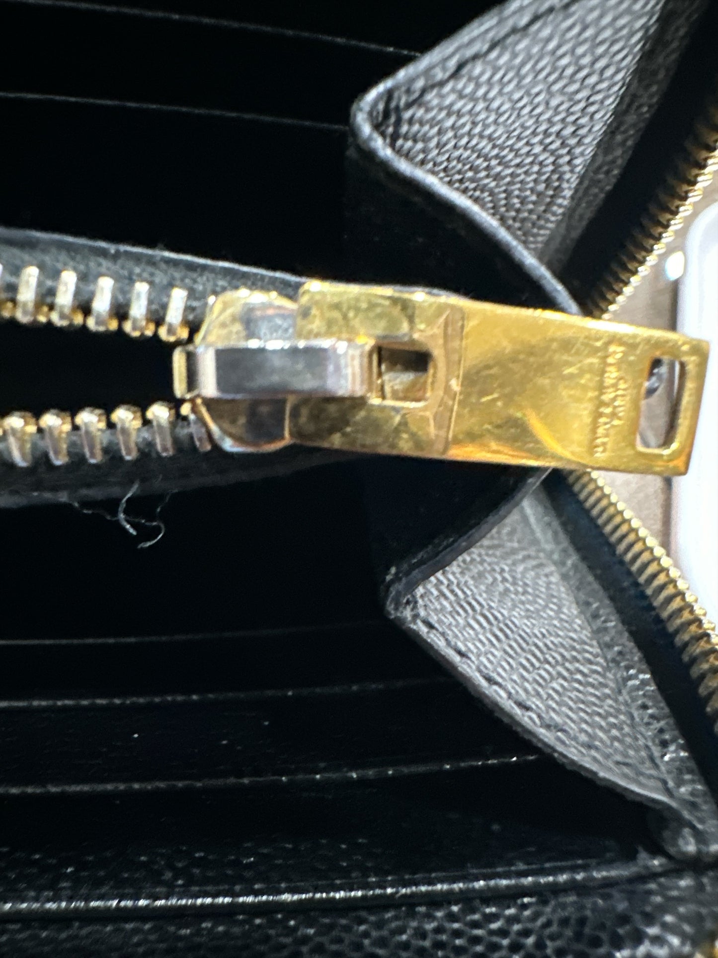 YSL Cassandra Zippy Wallet Black - Clairely Amazing