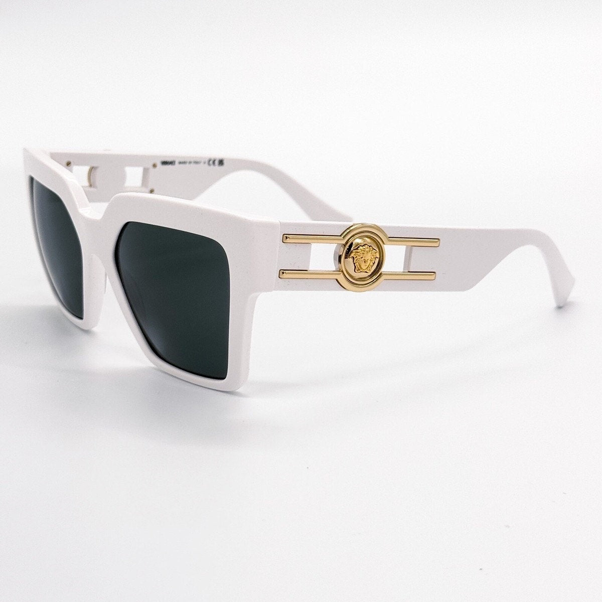 1010. Versace Medusa Deco Butterfly White Sunglasses