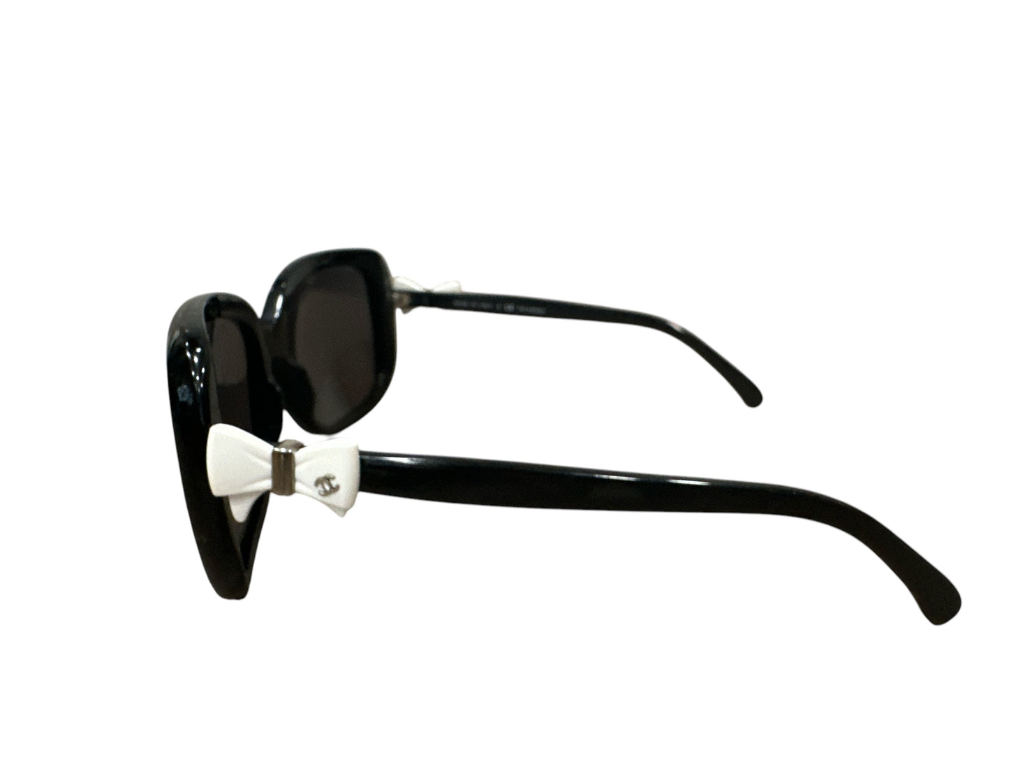Chanel CC White Bows on Side Sunglasses - Clairely Amazing
