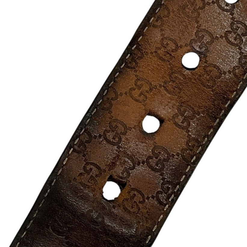 Gucci Black Silver Belt