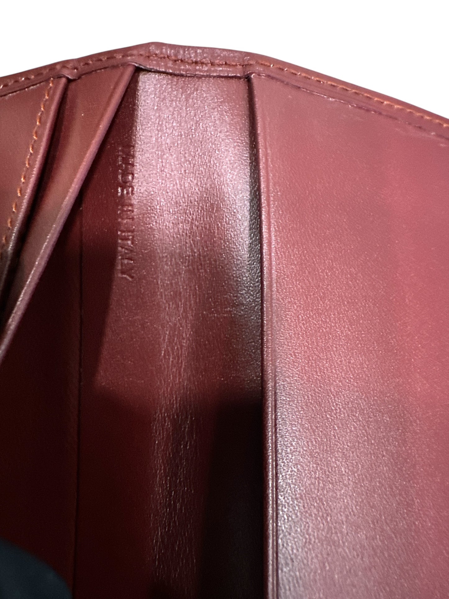 Cartier Long Wallet Mastline Red Gold leather Woman unisex Authentic Used - Clairely Amazing