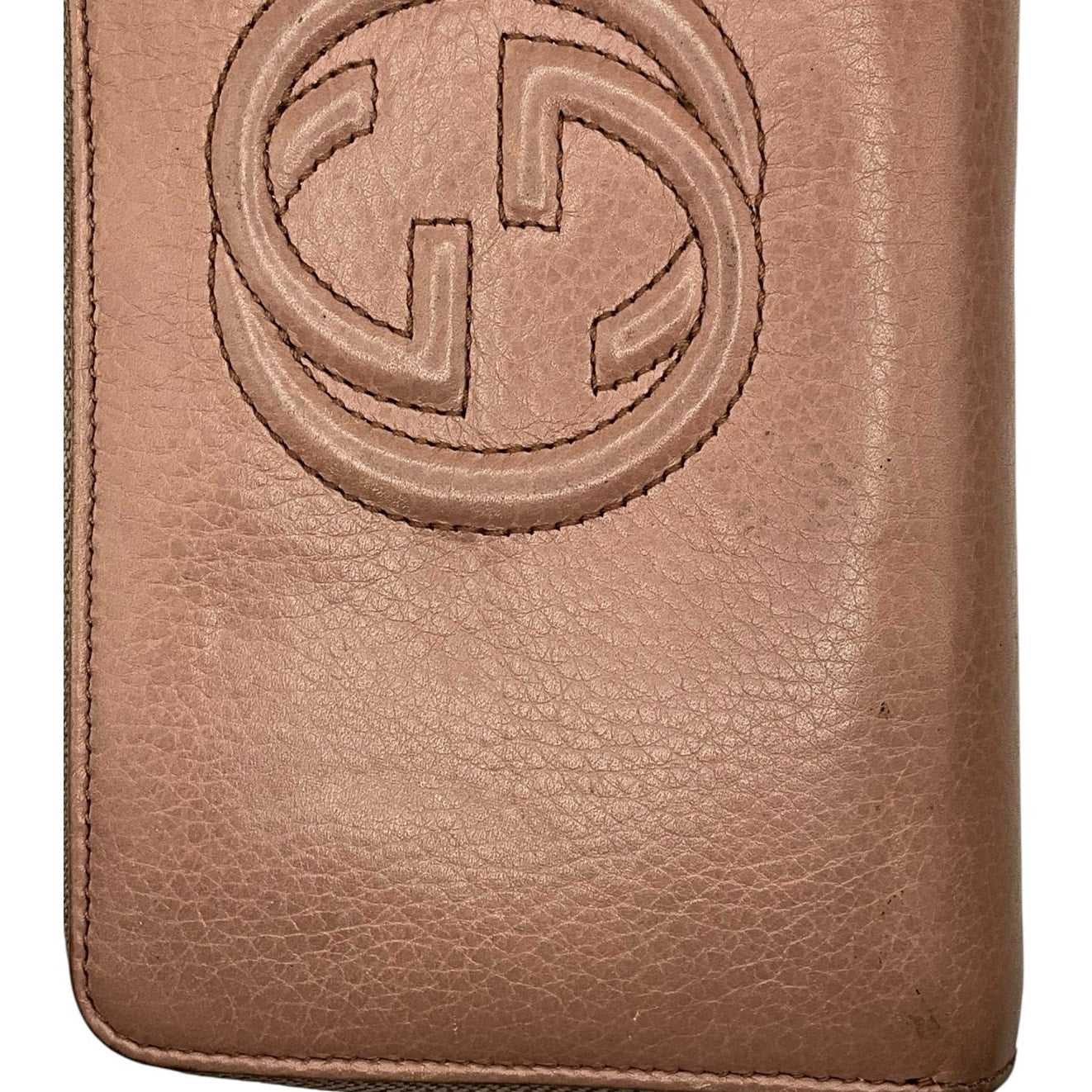 Gucci Pink Interlocking Soho Leather Wallet