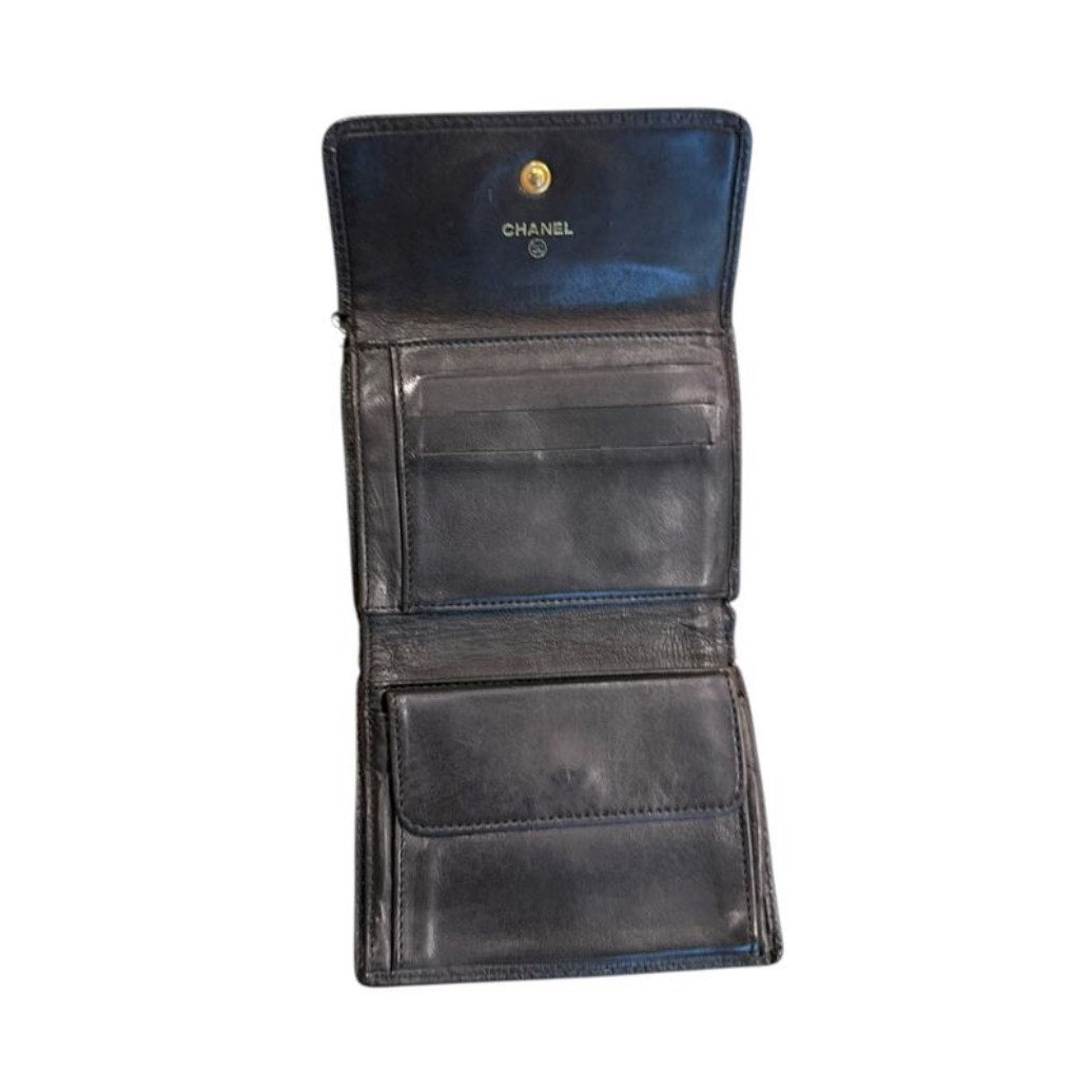 Chanel Black Caviar Leather Wallet