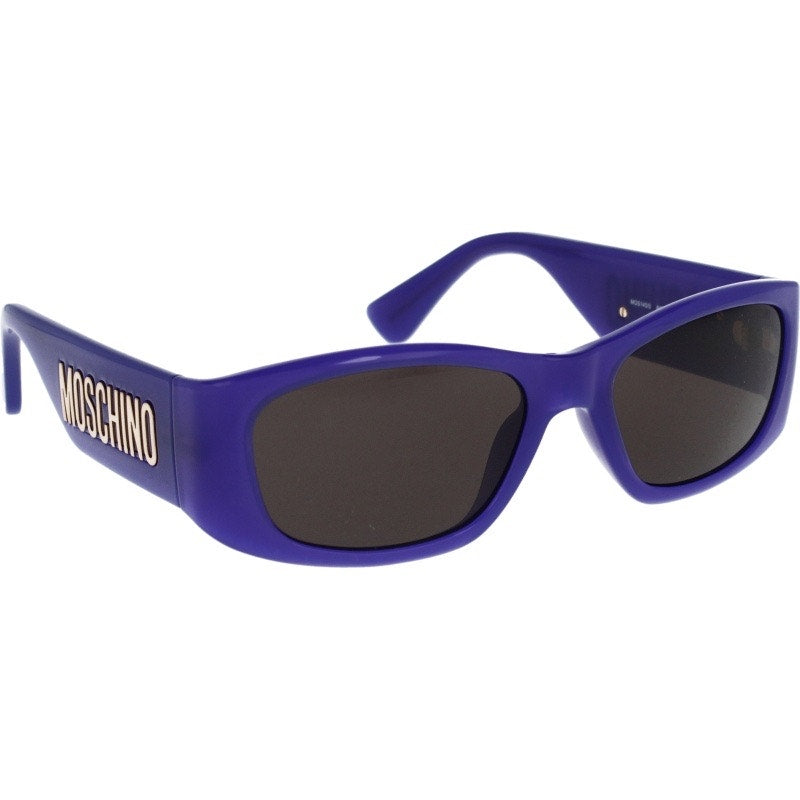 1001. Moschino Blue and Black SunglassesSporty Wrap-Around Design