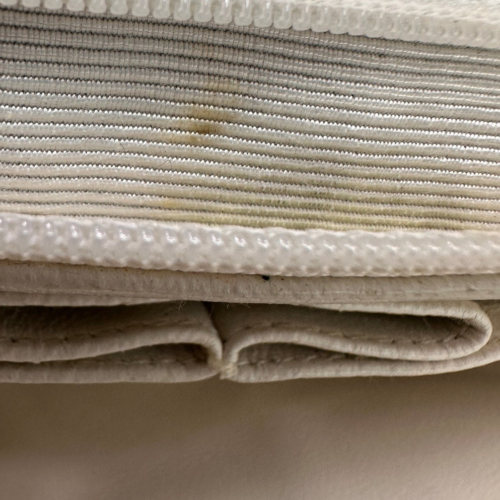 Chanel White Classic Medium Full Flap Bag