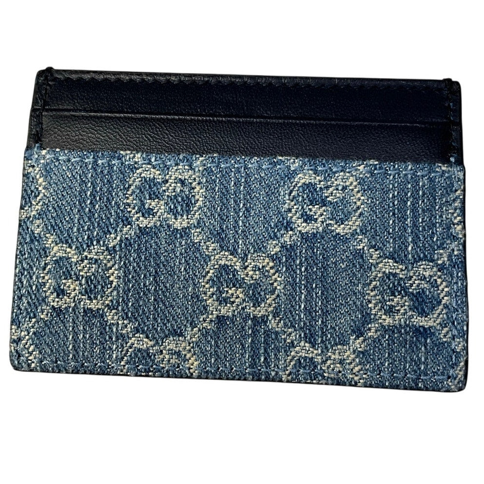 Gucci Monogram Denim Blue Card Holder