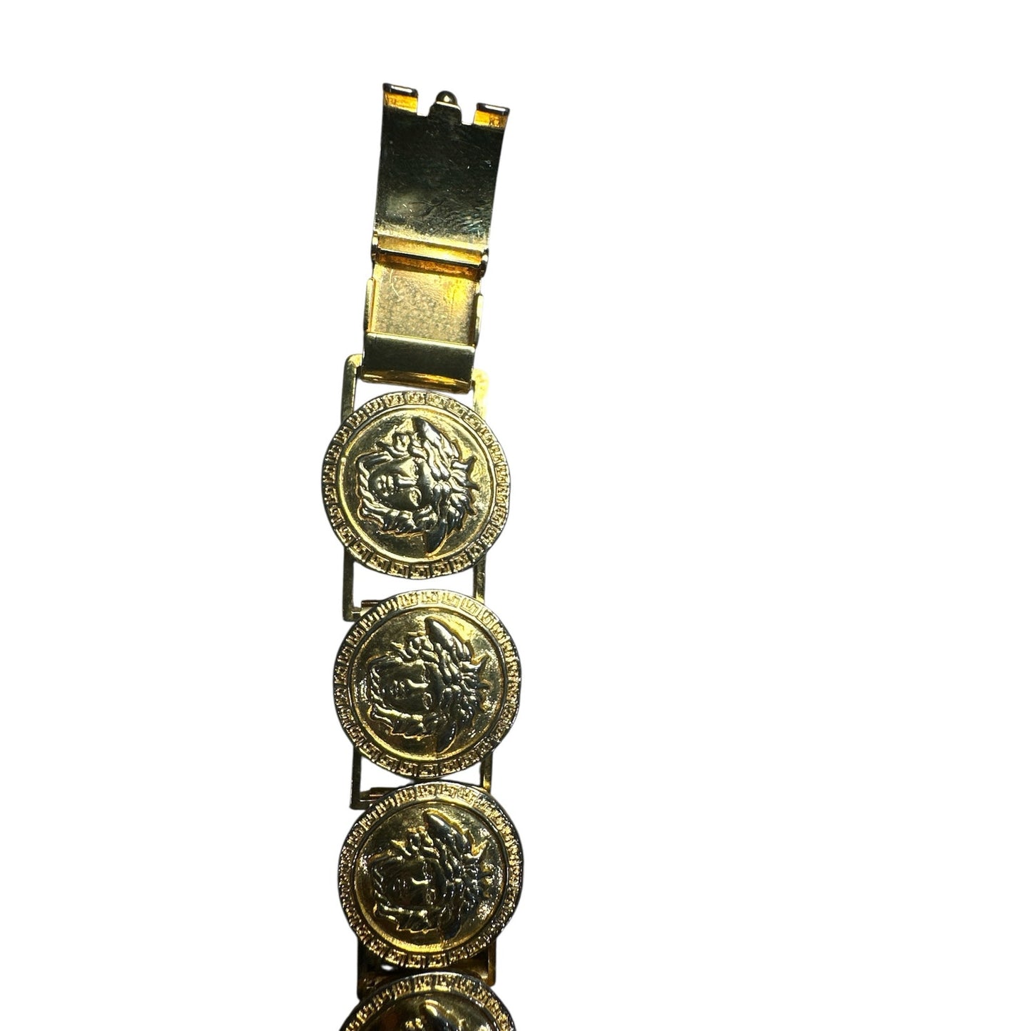Iconic 1990s Gianni Versace Gold-Tone Medusa Charm Bracelet