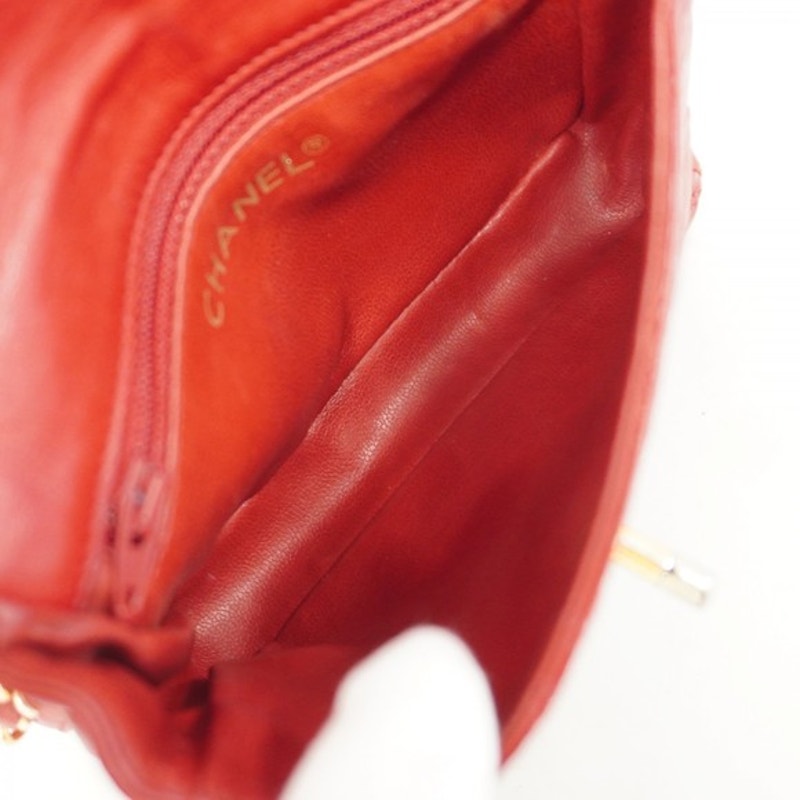 CHANEL 24K Red Lambskin Belt Bag