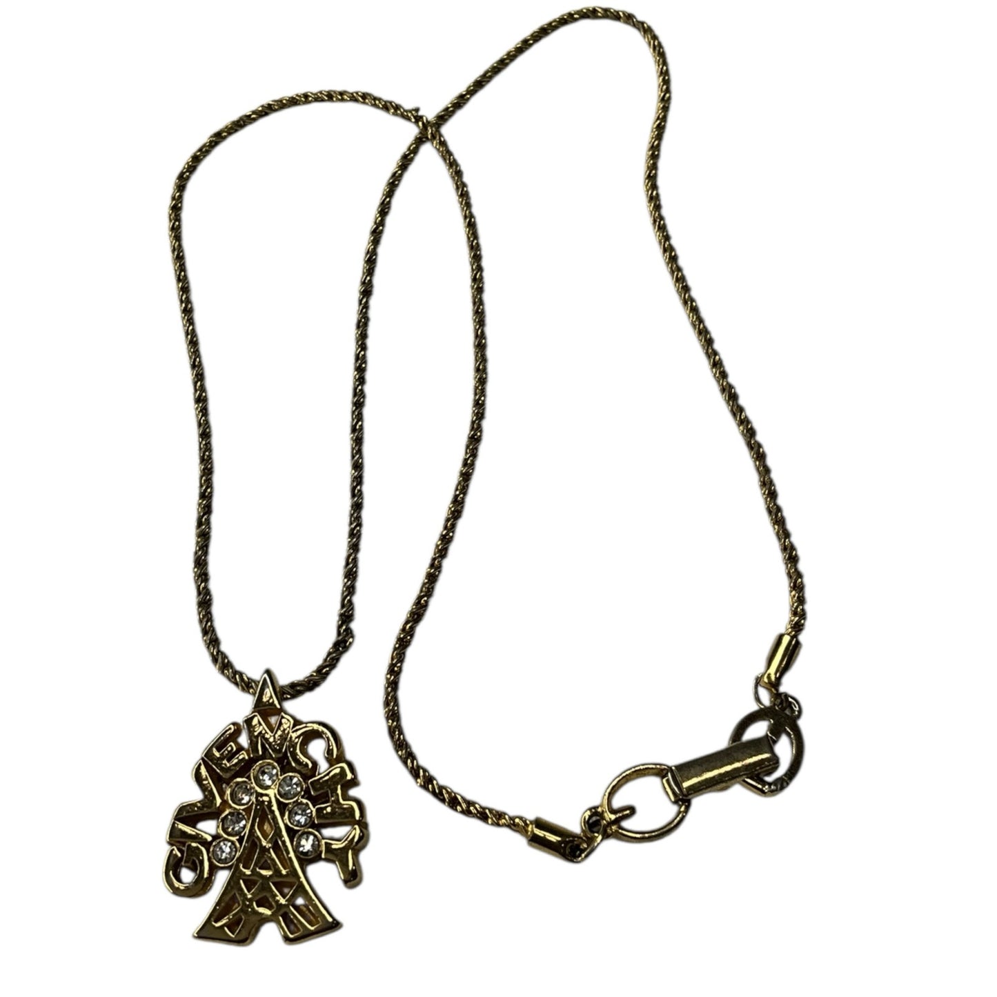 Givenchy Vintage Rhinestone Gold Necklace