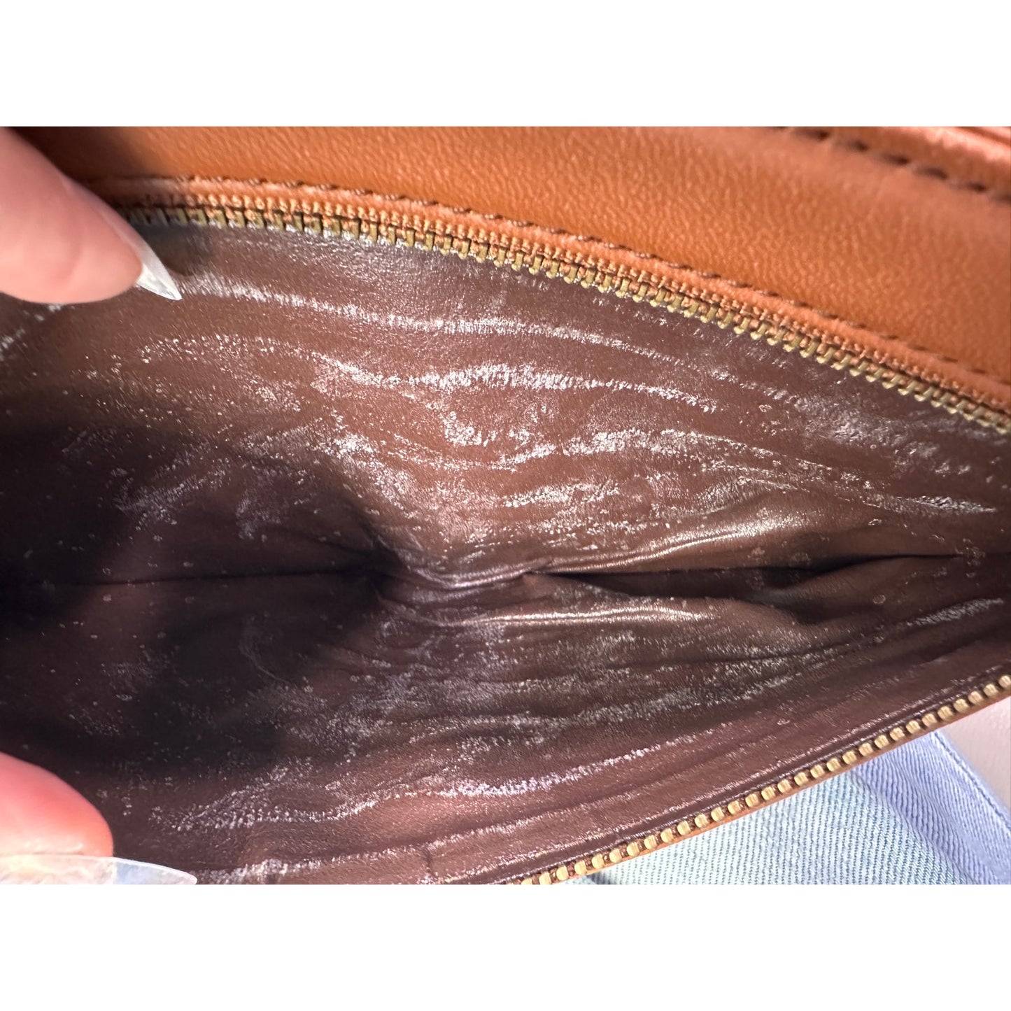 Burberry Cognac Leather Clutch