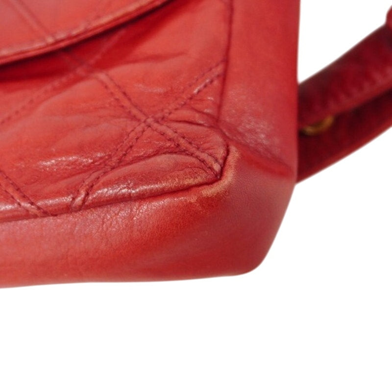 CHANEL 24K Red Lambskin Belt Bag