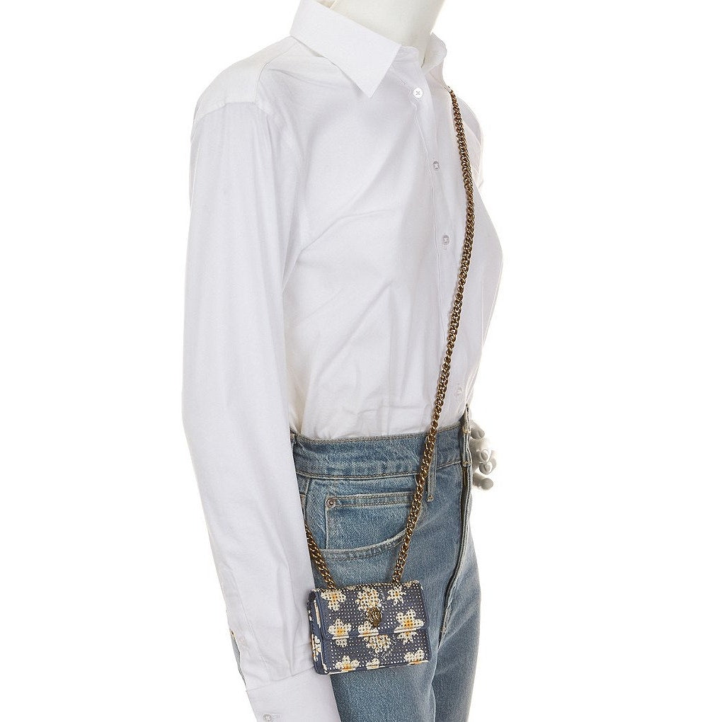 Kurt Geiger London Micro Kensington Floral Rhinestoned Crossbody Bag