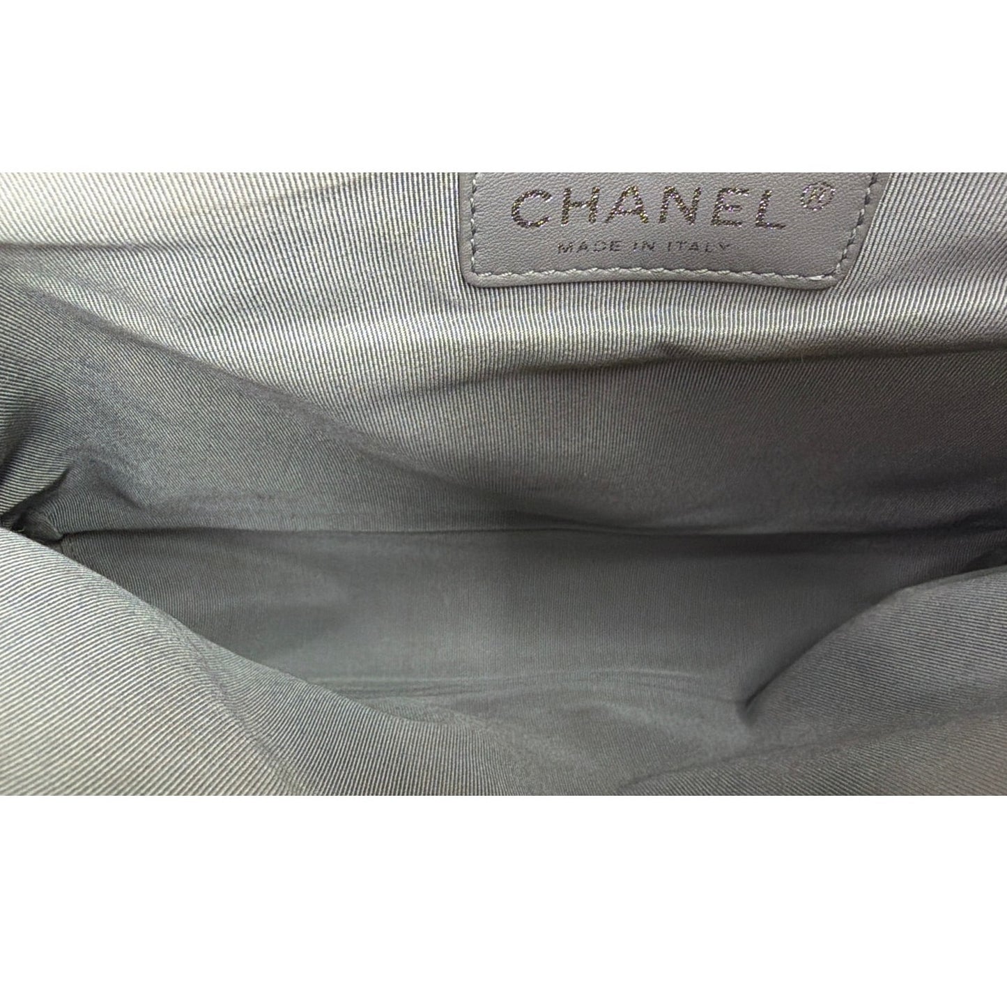 Chanel Pearl Iridescent Glazed Patent Leather Large Reverso Boy Flap Bag