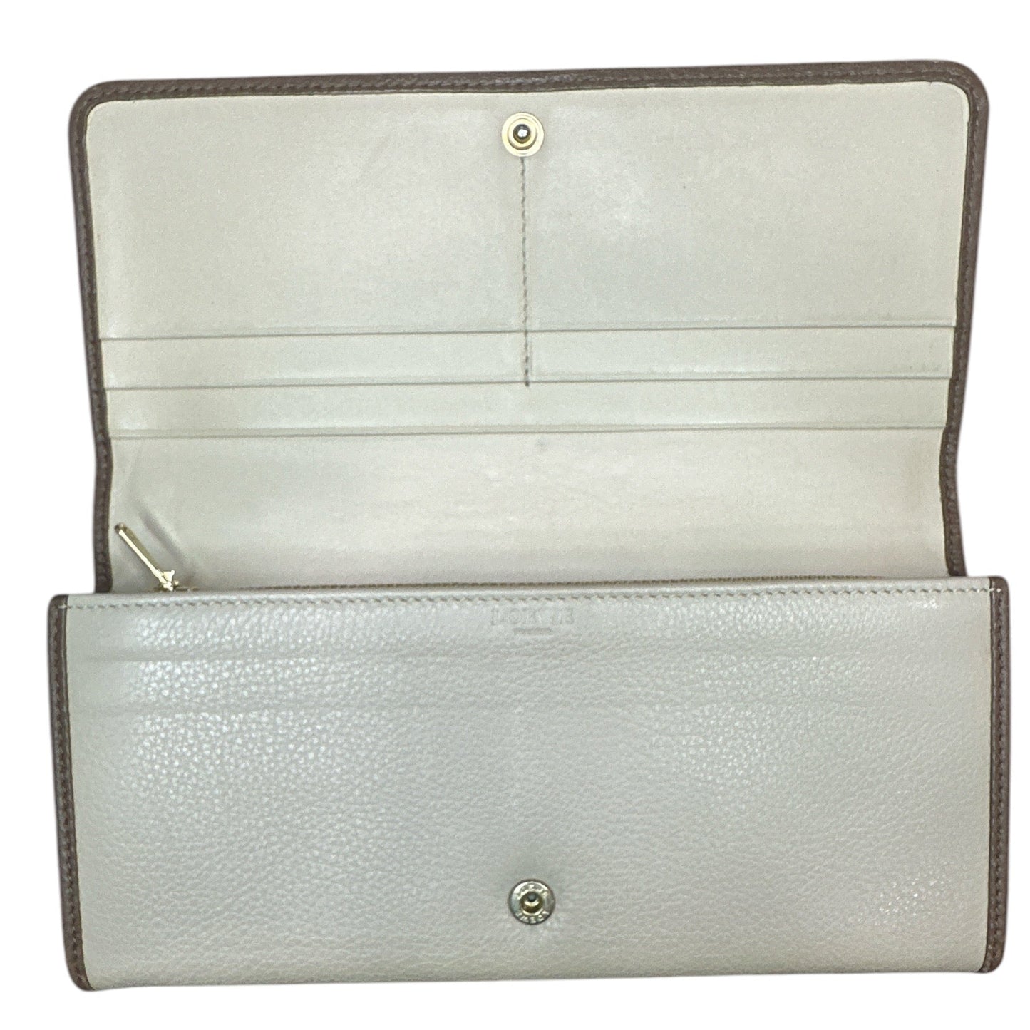 LOEWE Beige/Brown Continental Bi-fold Wallet - Clairely Amazing