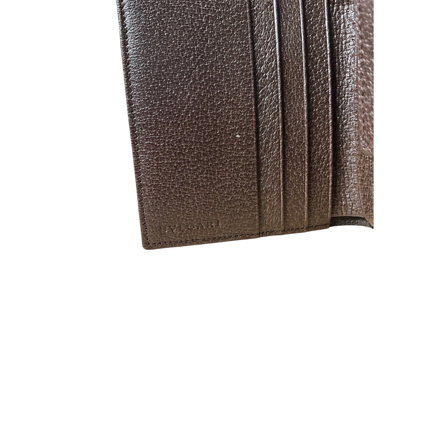 BVLGARI Brown Leather Wallet
