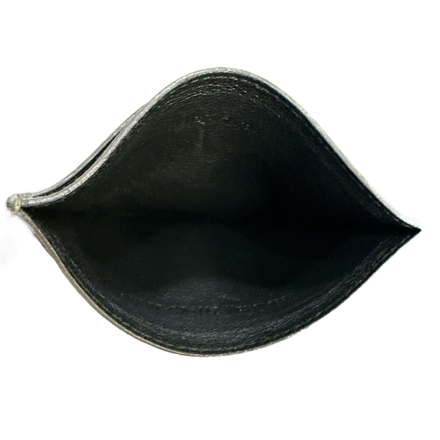 SAINT LAURENT PARIS Logo Monogram Card Case Silver Leather - Clairely Amazing