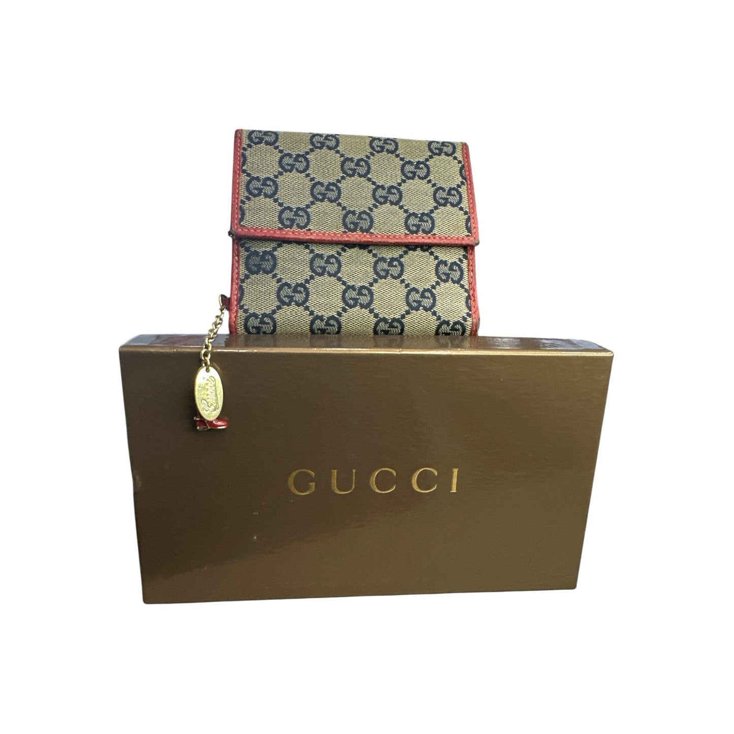 Gucci Canvas Leather Boot Wallet