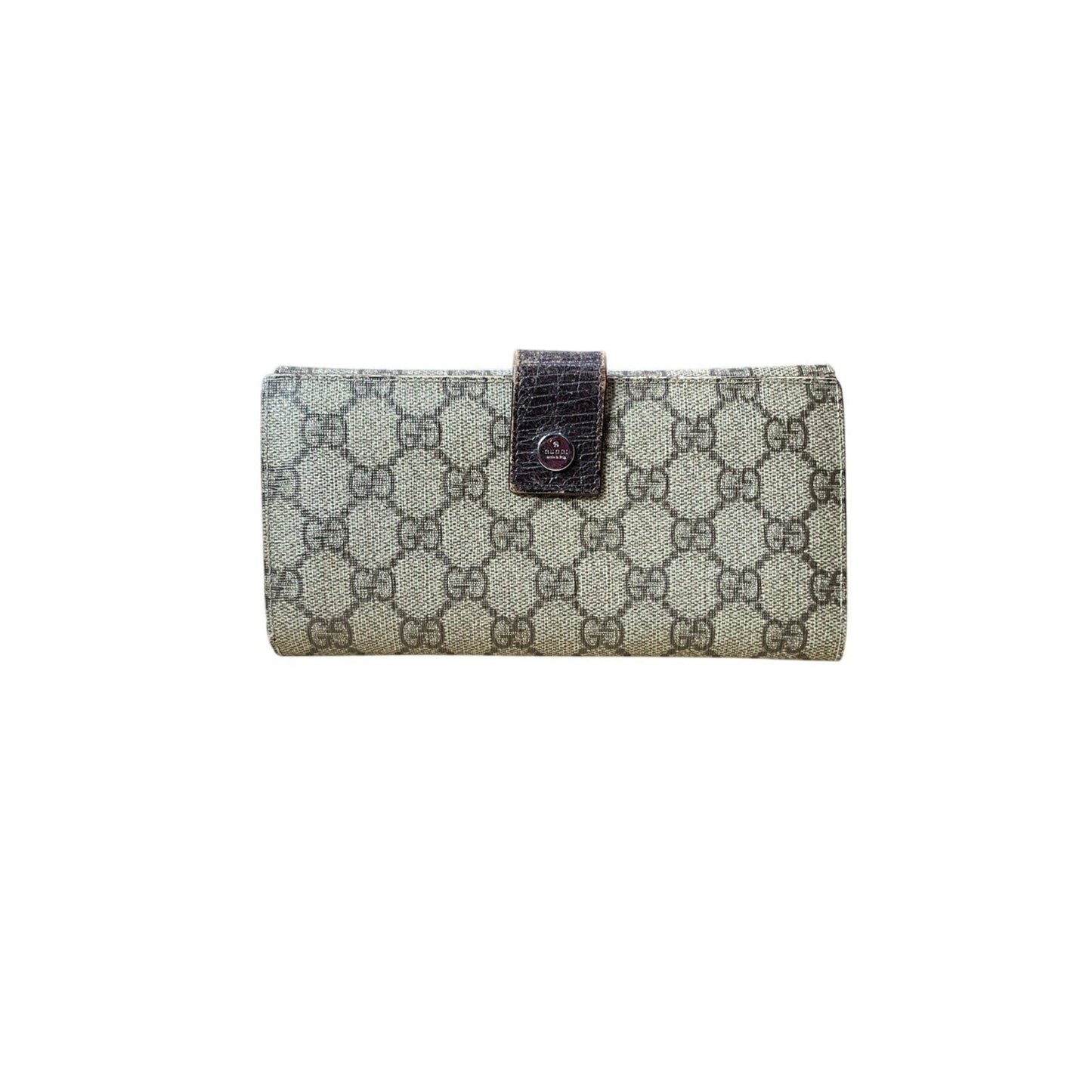 Designer wallet with patterned design on a white background