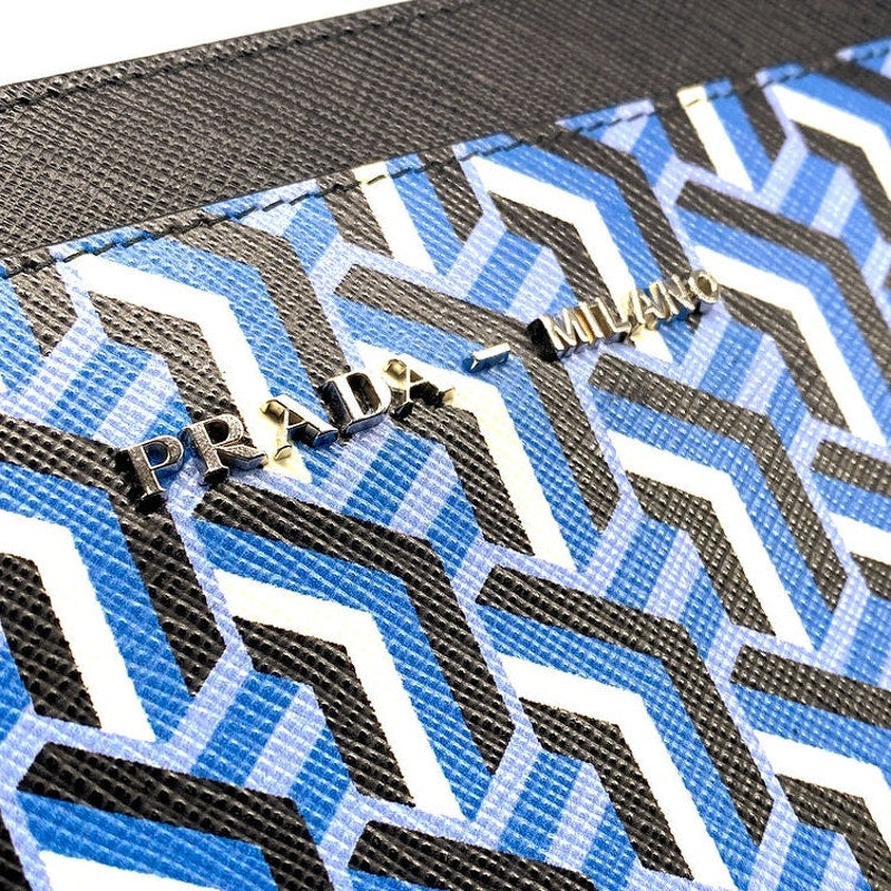 Prada Saffiano Leather Geometric Pattern iPad Case