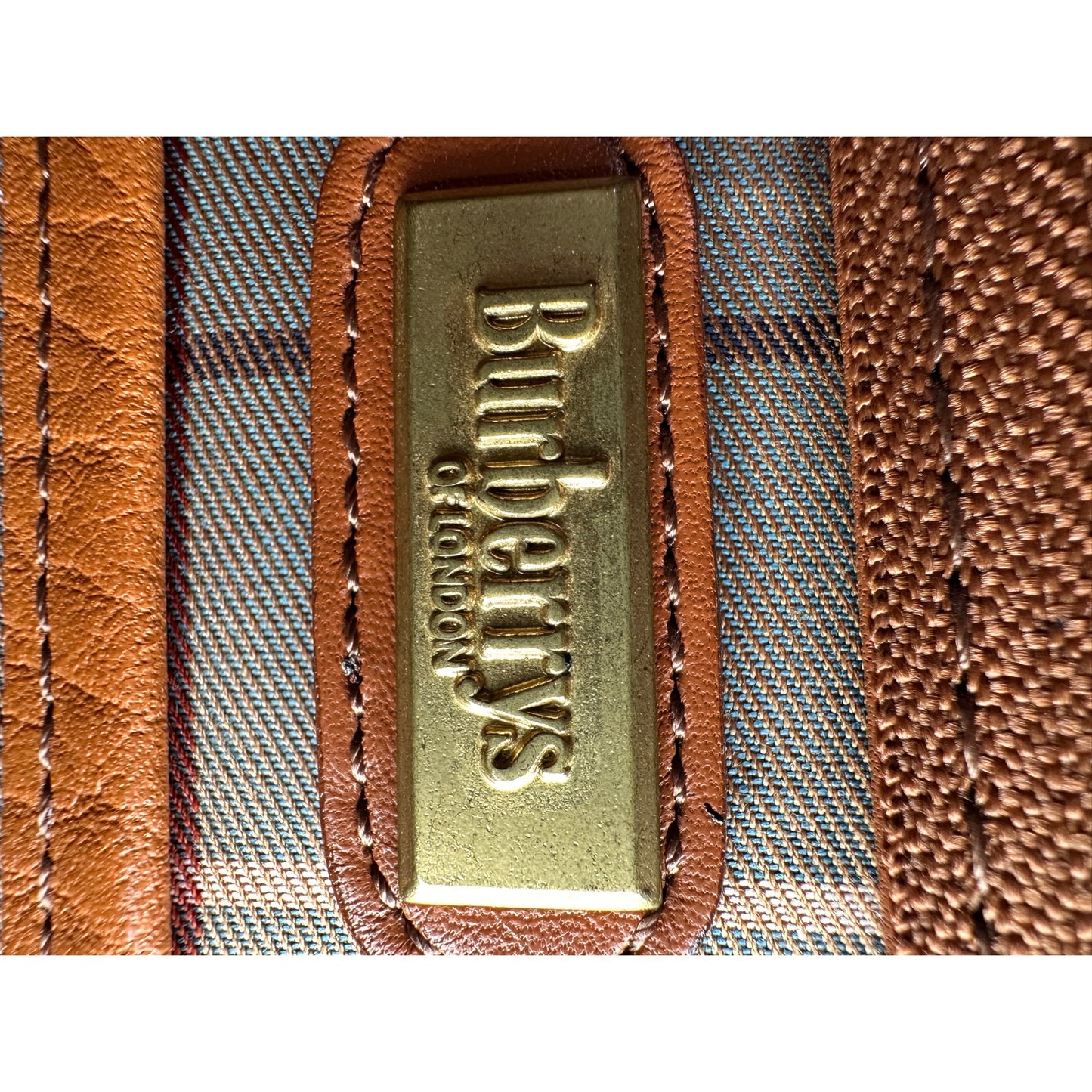 Burberry Cognac Leather Clutch