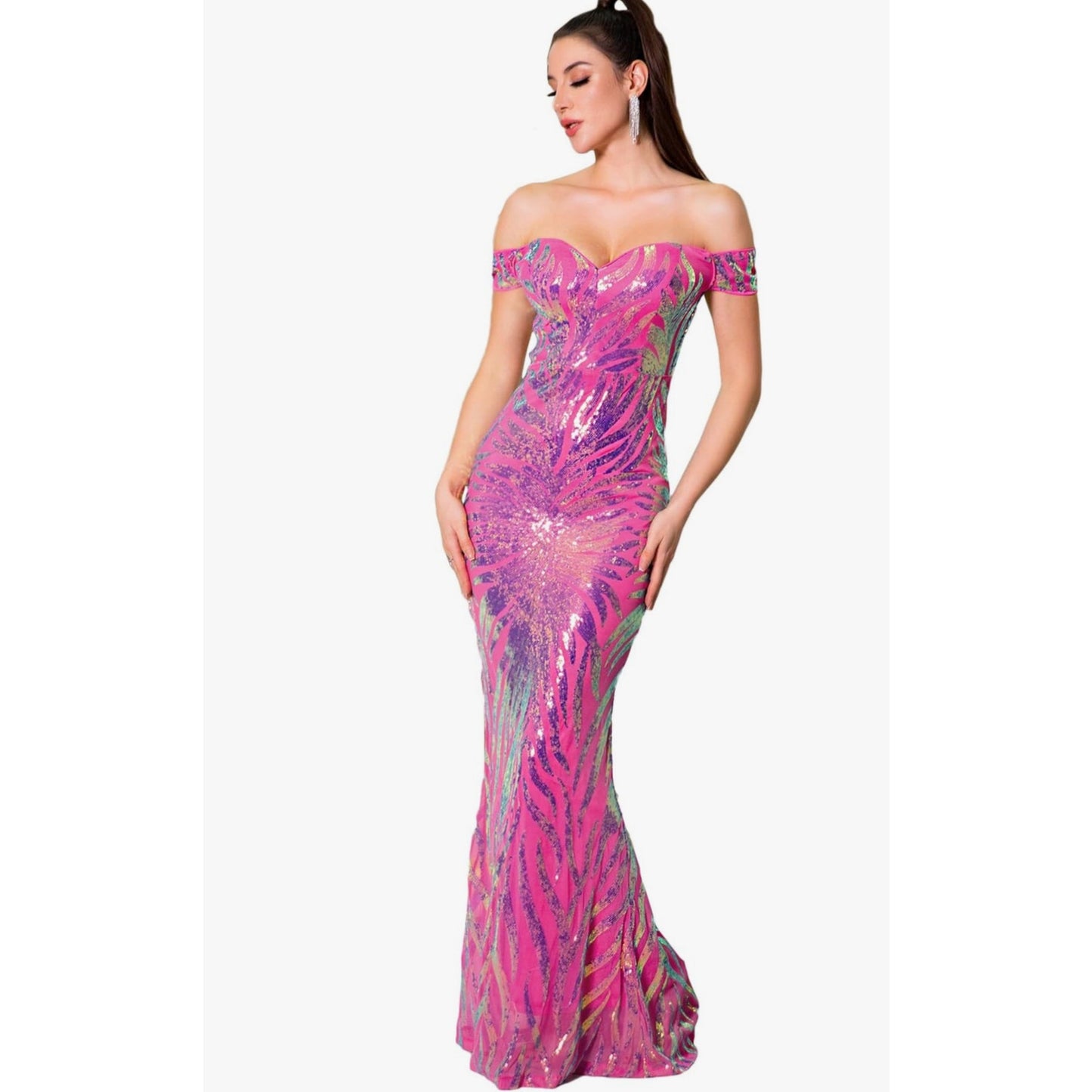 Romagic of the shoulder formal dress