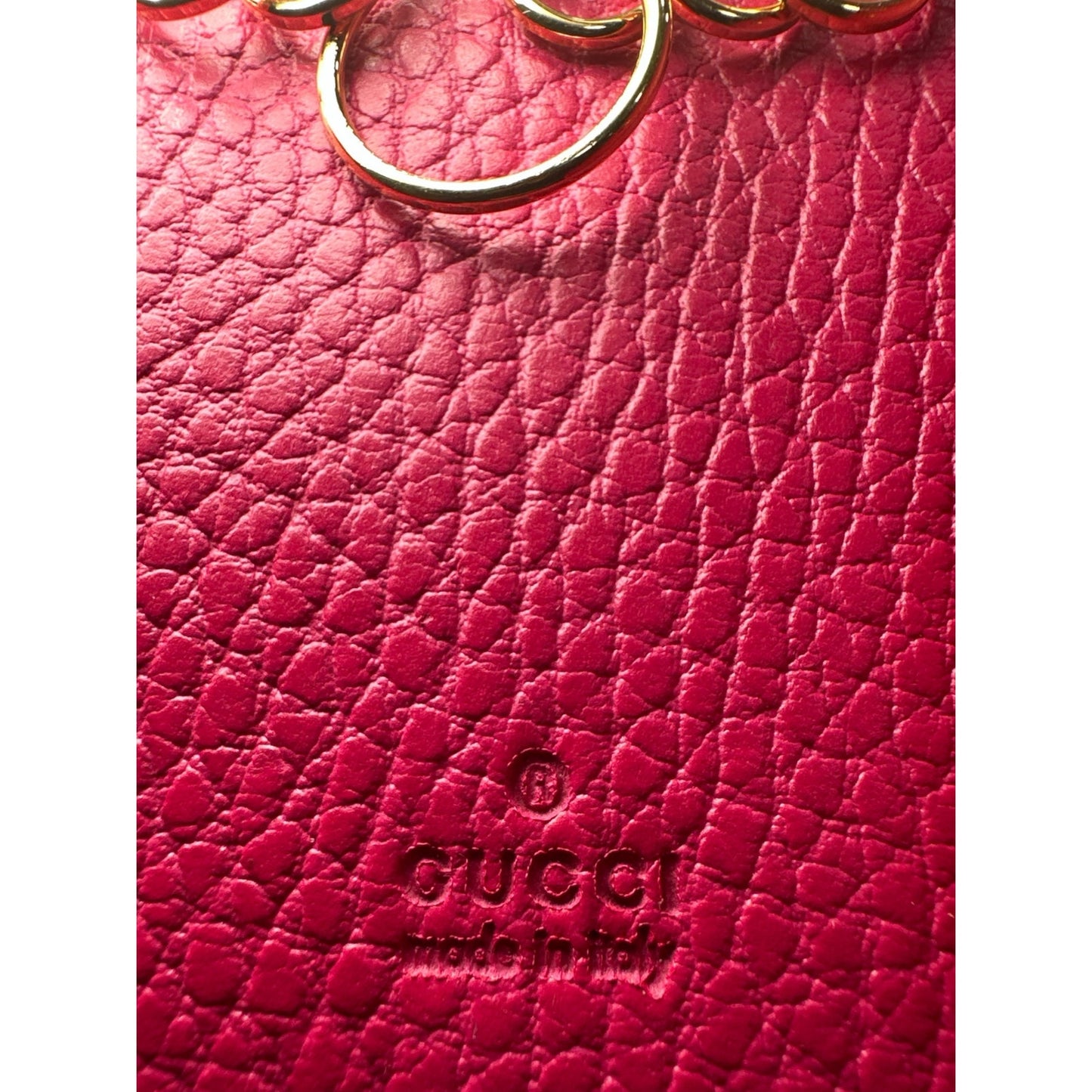 GUCCI GG Marmont Key Case Leather Pink 6 key Loops