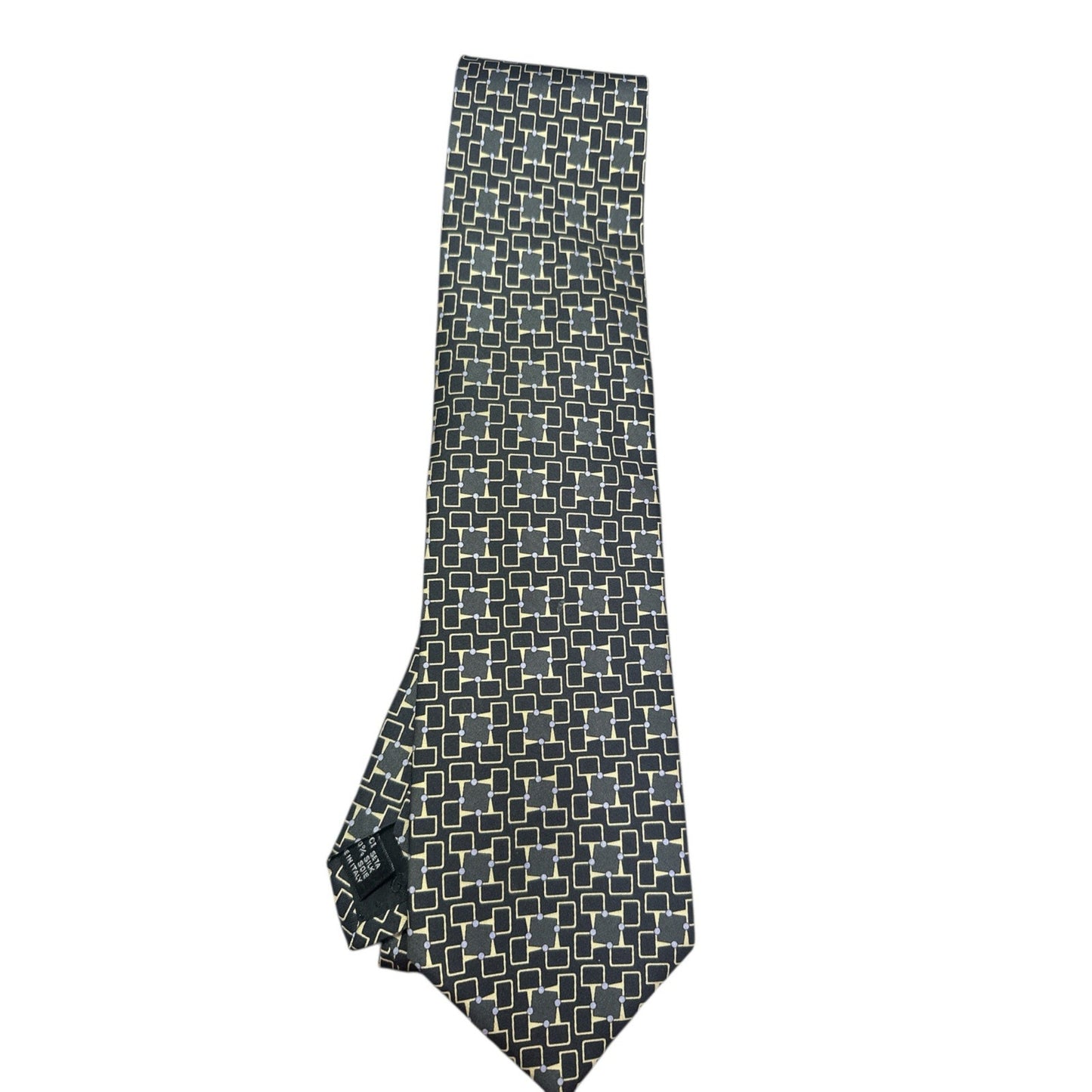 Patterned tie on a white background