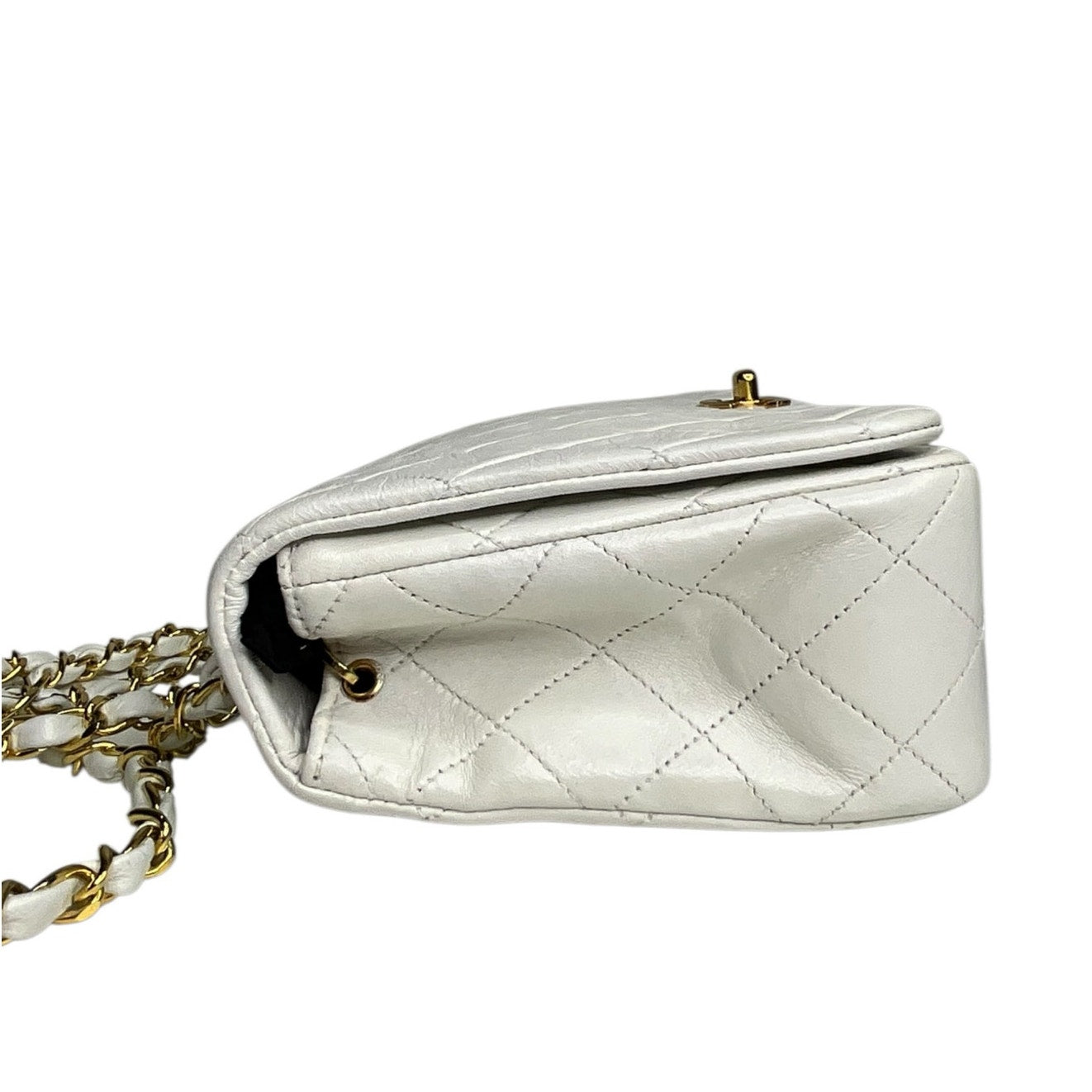 Chanel White Classic Medium Full Flap Bag