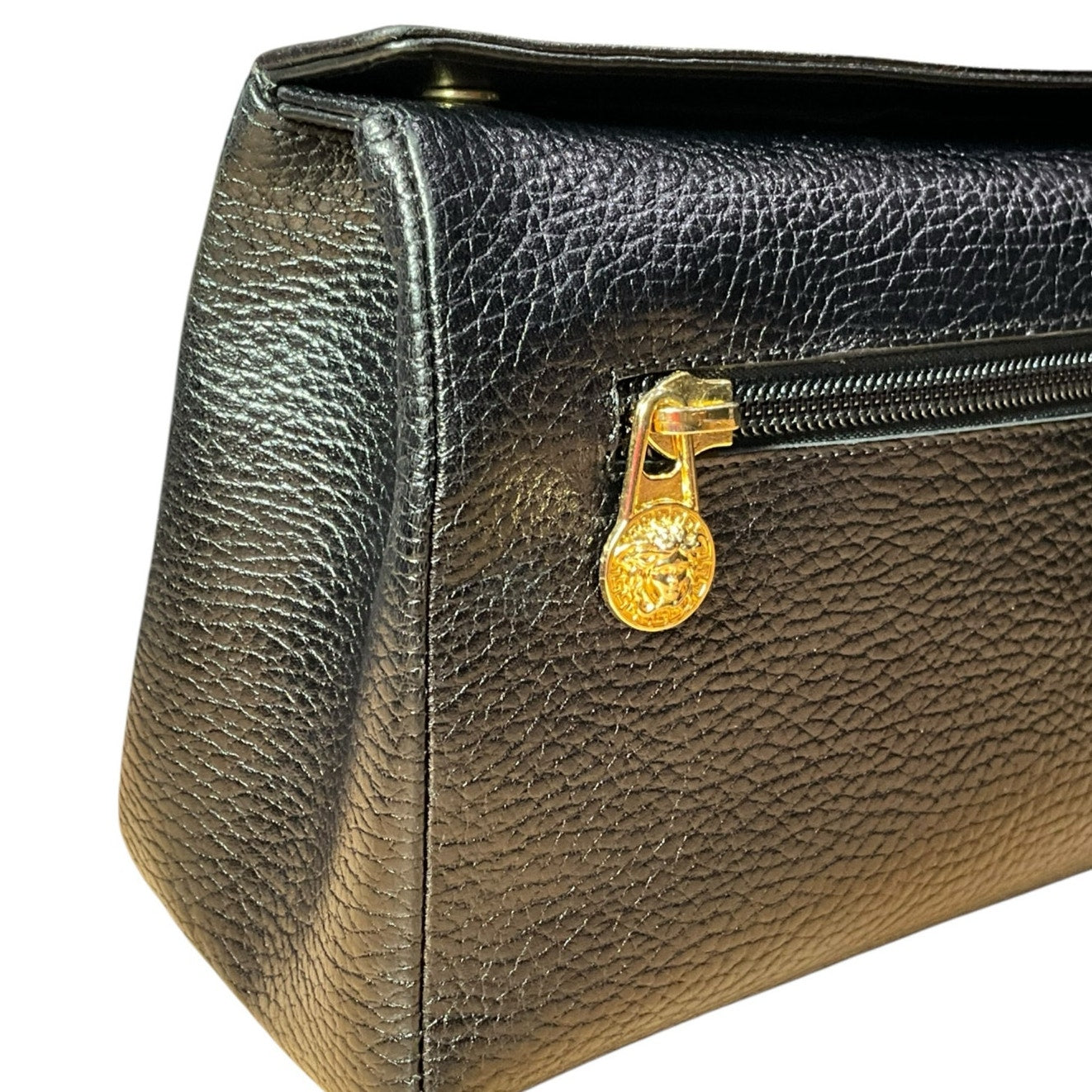 Versace Black Medusa Leather Toiletry Bag