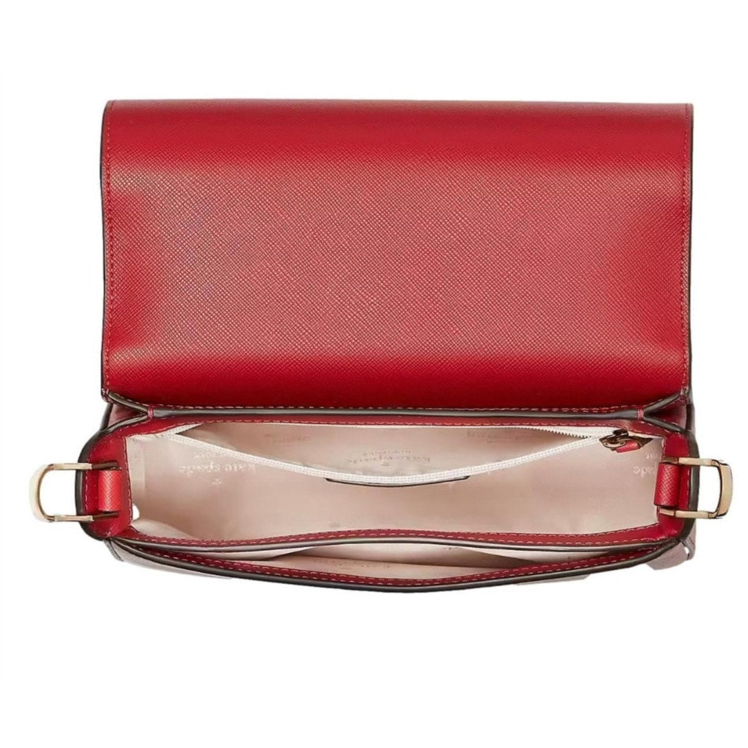 Kate Spade Madison Saddle Bag Candied Cherry Crossbody Purse