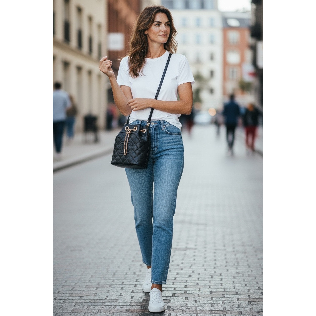 Chanel Makeup Line Bucket Quilted Mini Bucket Bag