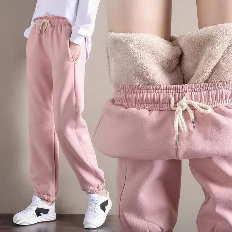 Fleece harem joggers