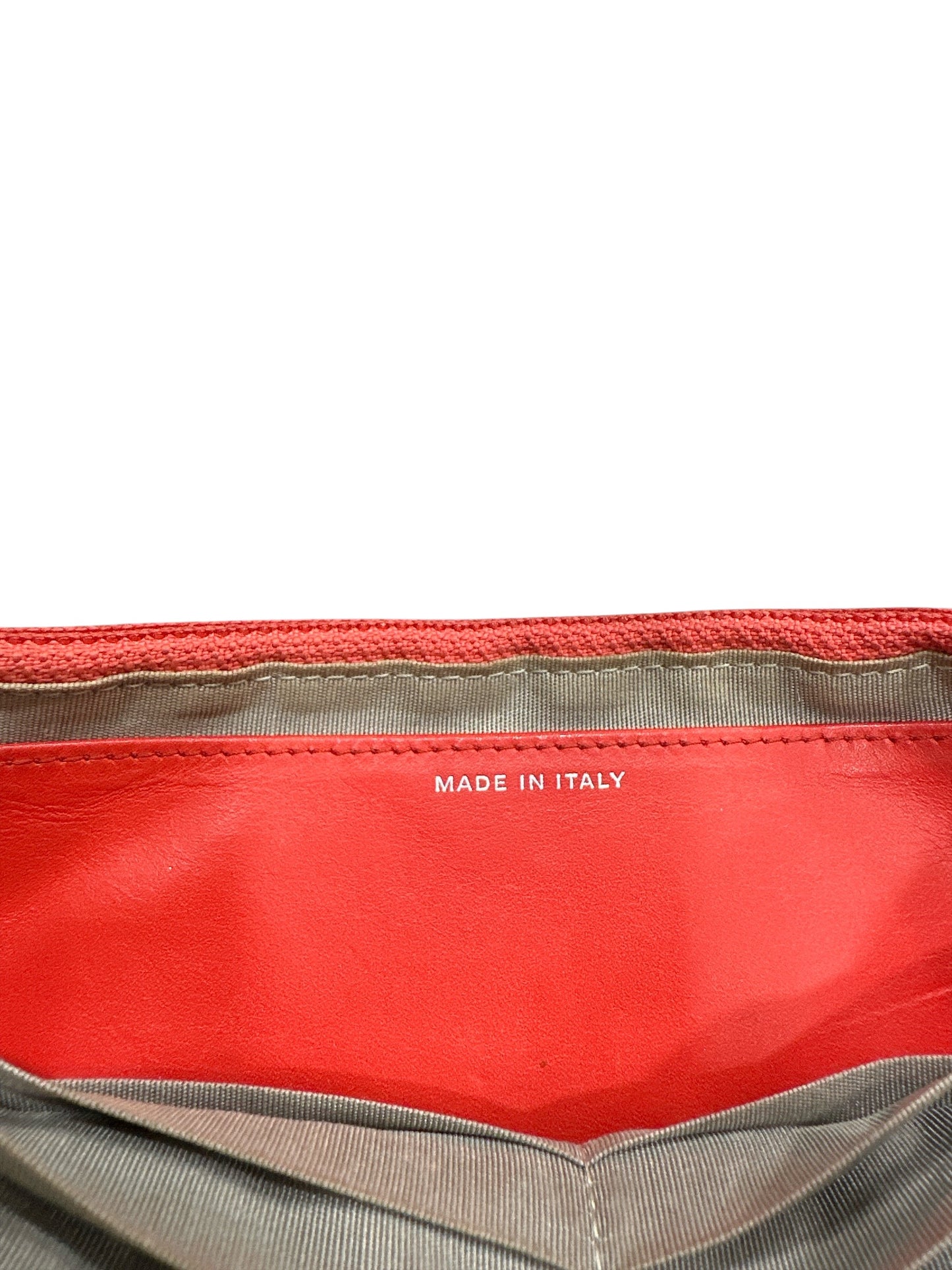 Chanel CORAL Caviar Leather Half Moon Wallet On Chain - Clairely Amazing