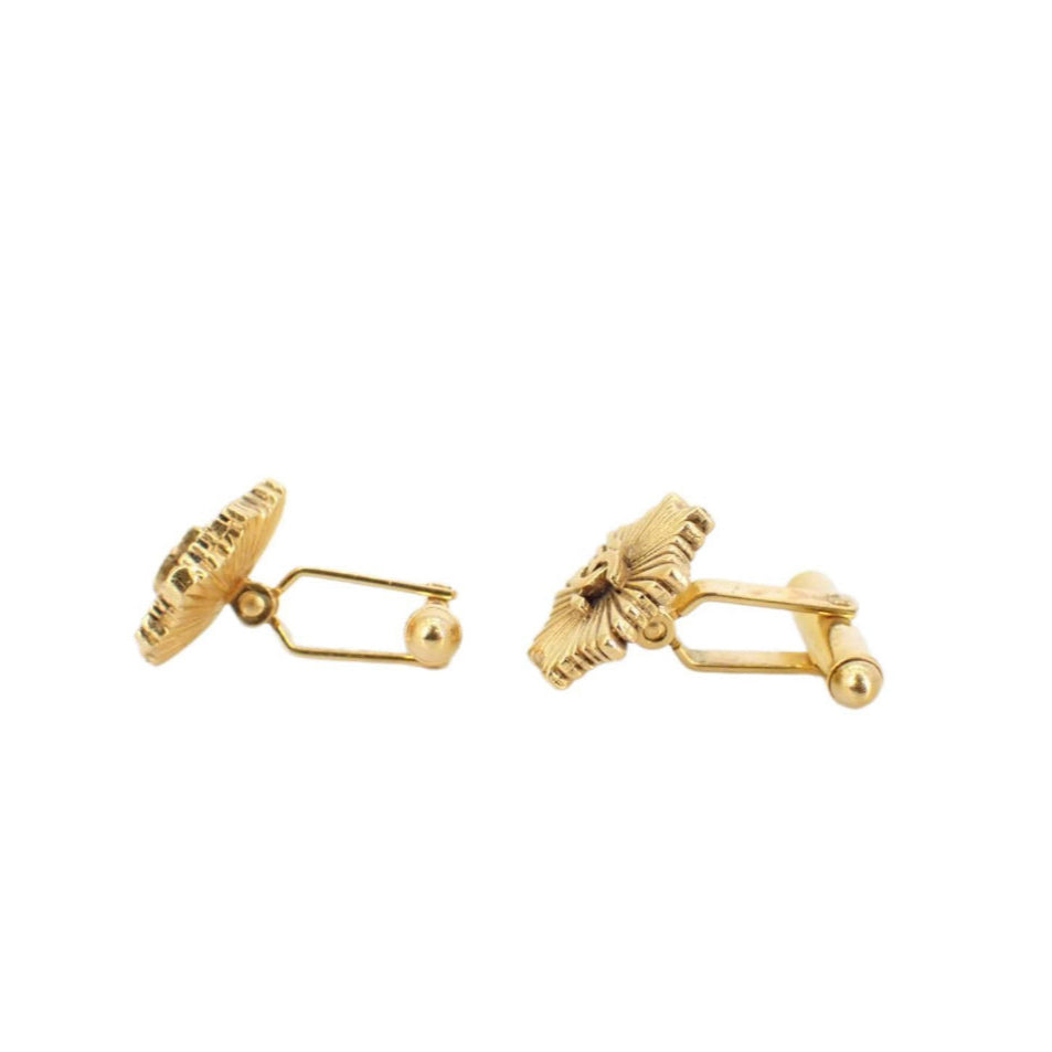 Chanel Cufflinks GP Antique CC 1984 Gold - Clairely Amazing