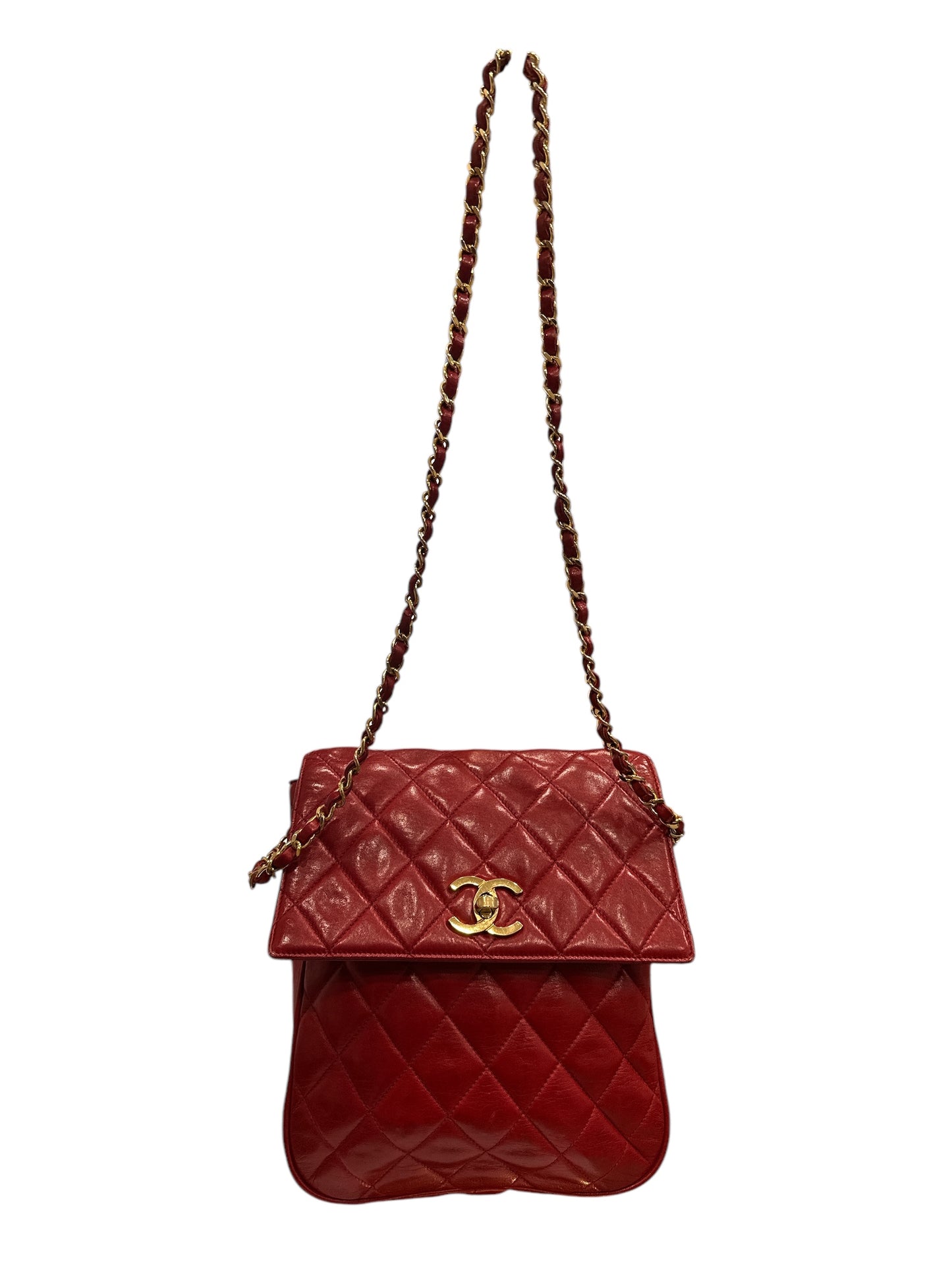 Chanel Red Quilted Flap