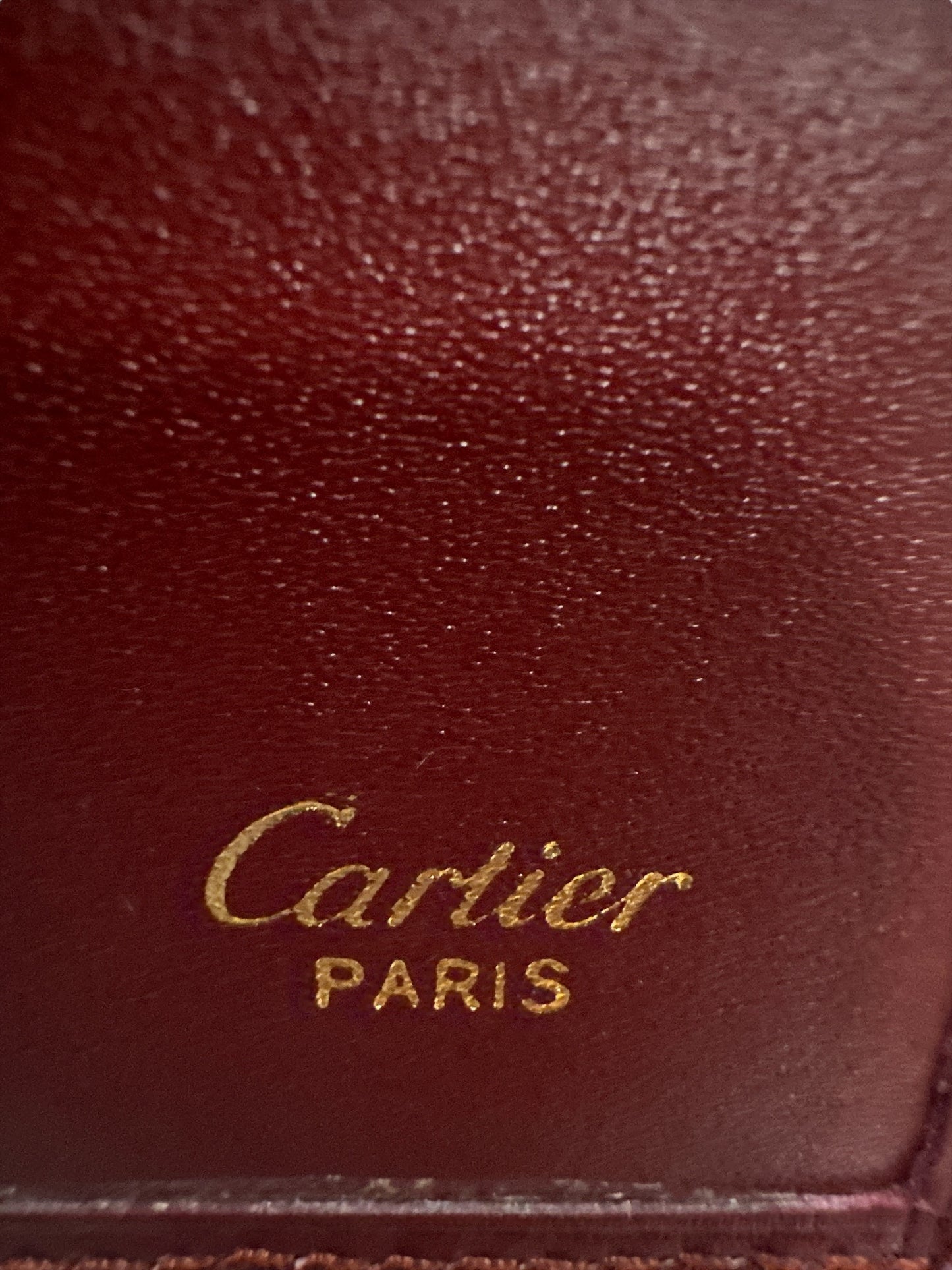 Cartier Long Wallet Mastline Red Gold leather Woman unisex Authentic Used - Clairely Amazing