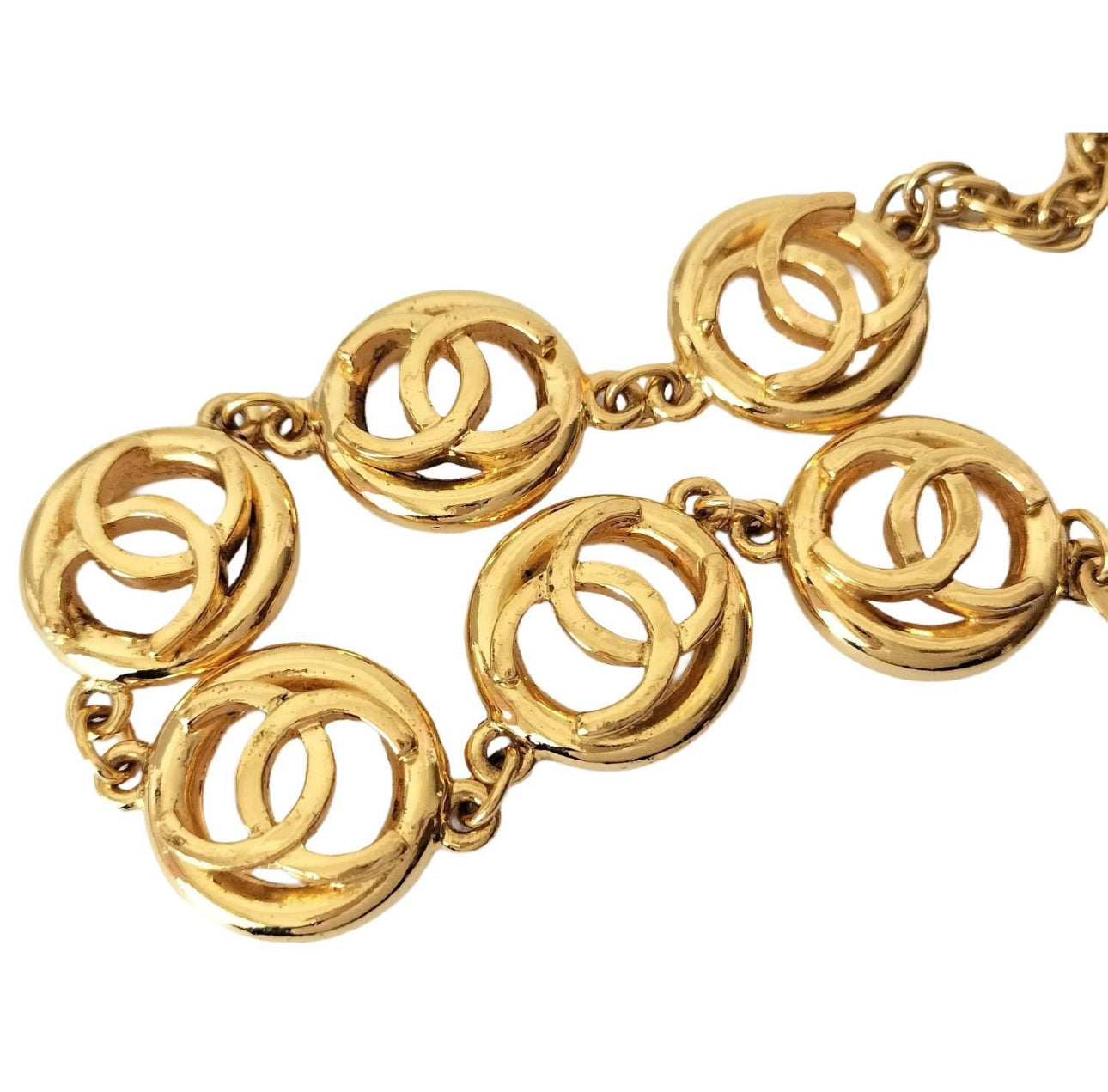 Chanel Gold Plated 1983 CC Chain Bracelet - Clairely Amazing