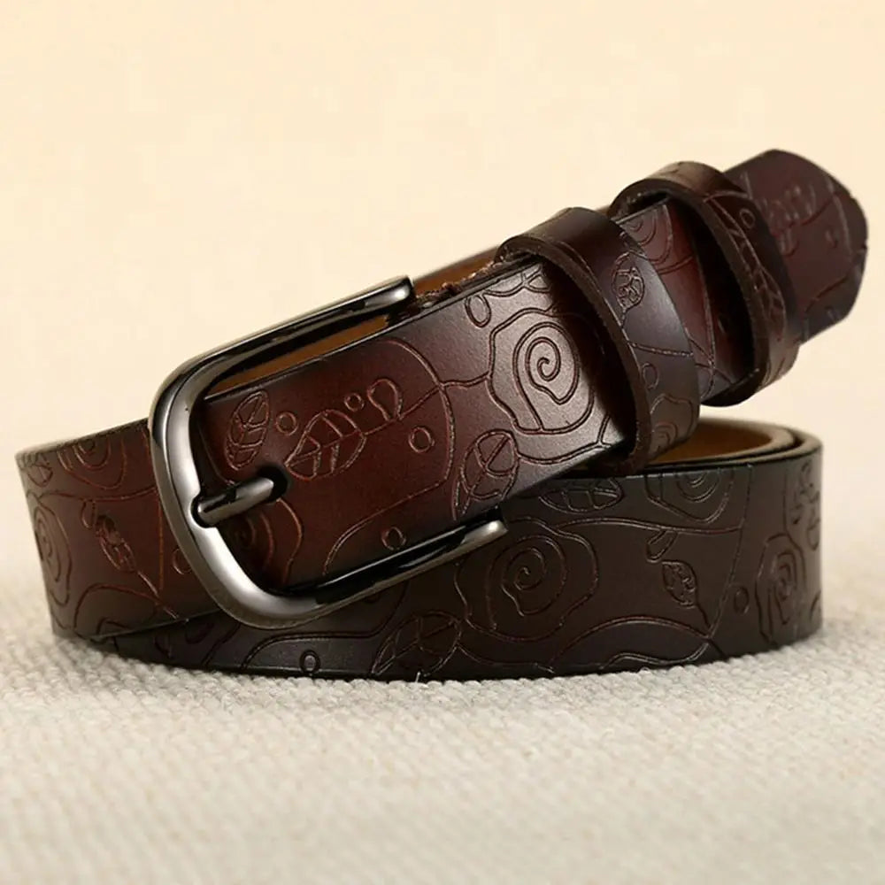 Floral Leather Belt