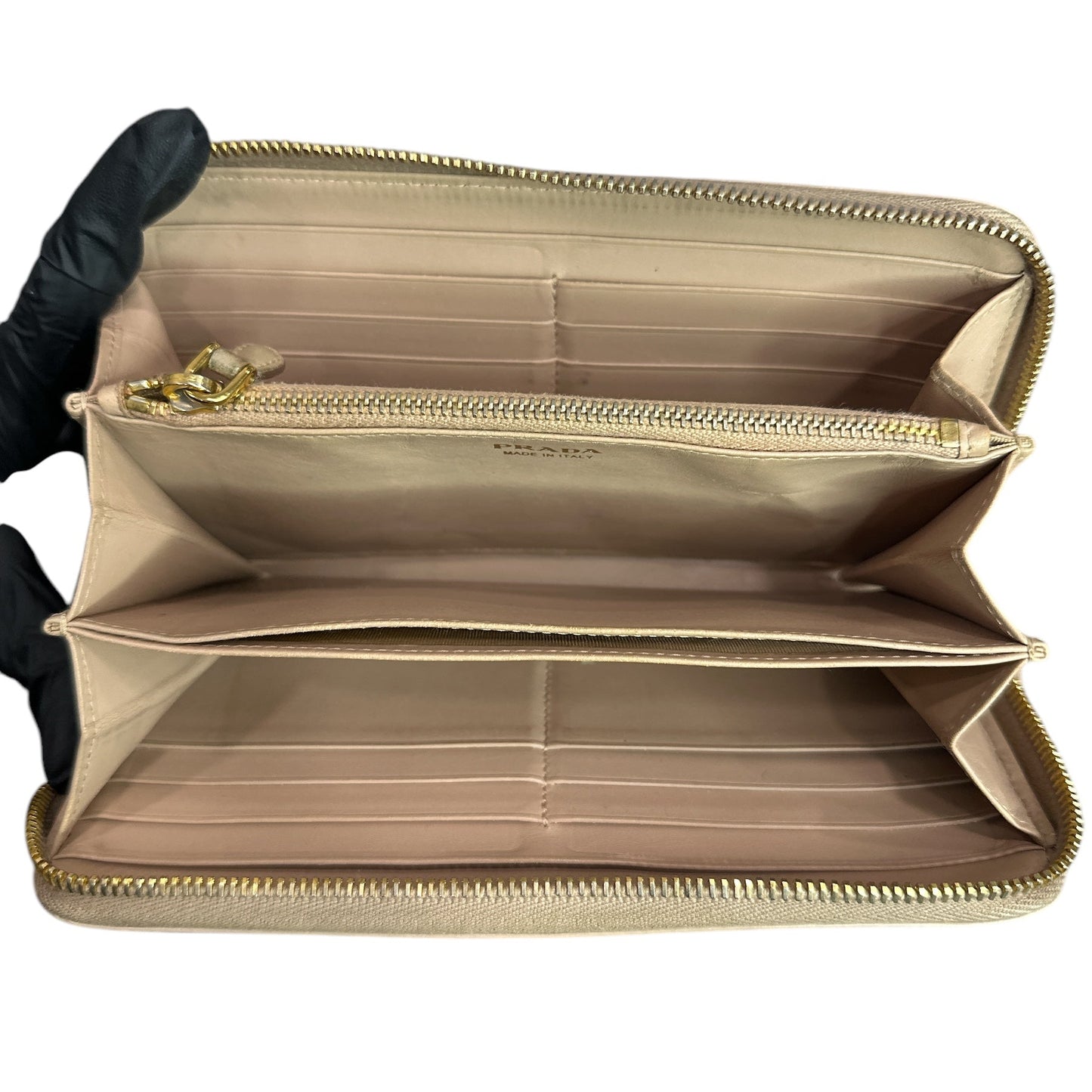 Prada Saffiano Leather long zippy wallet - Clairely Amazing
