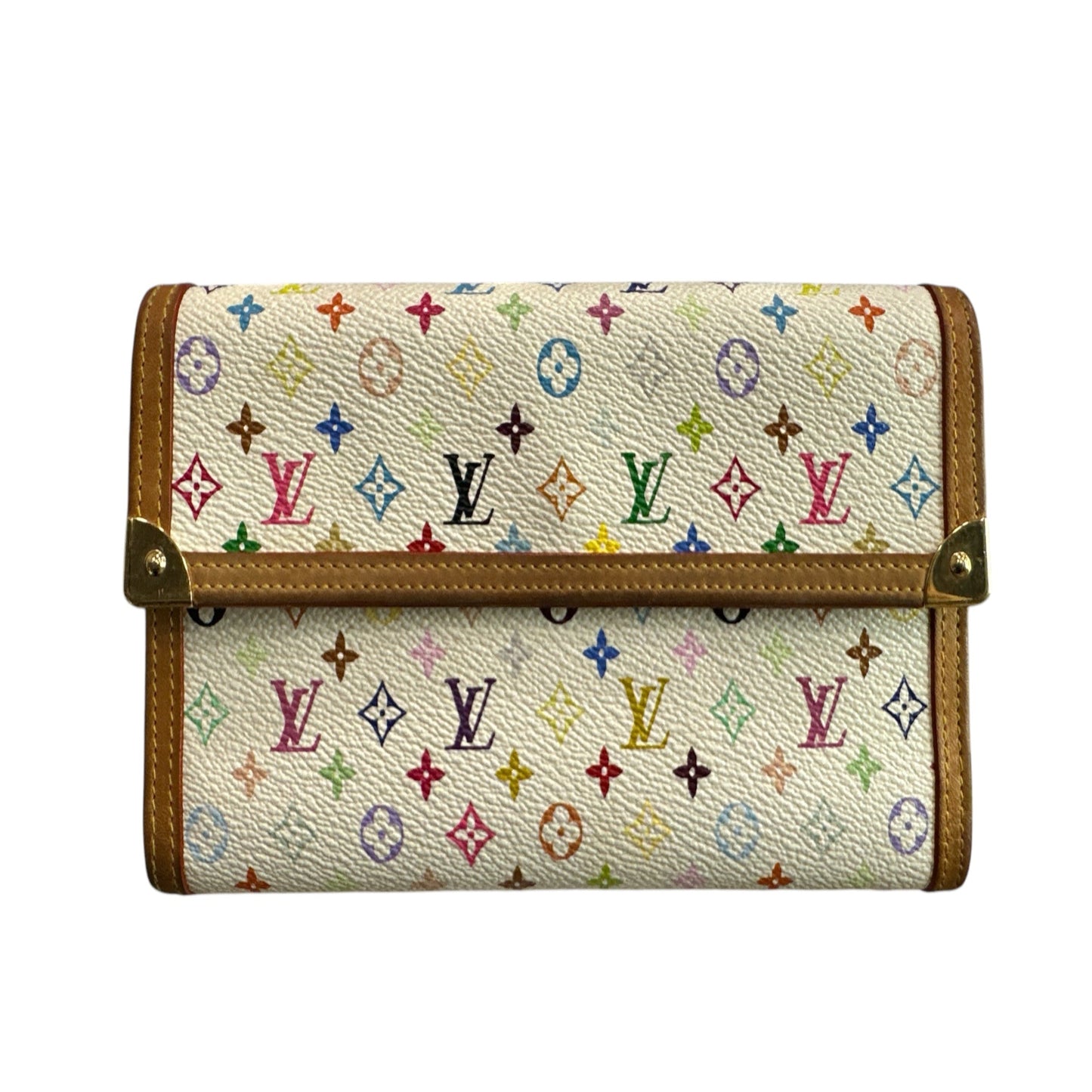 Louis Vuitton white Murakami Monogram Long Wallet - Clairely Amazing