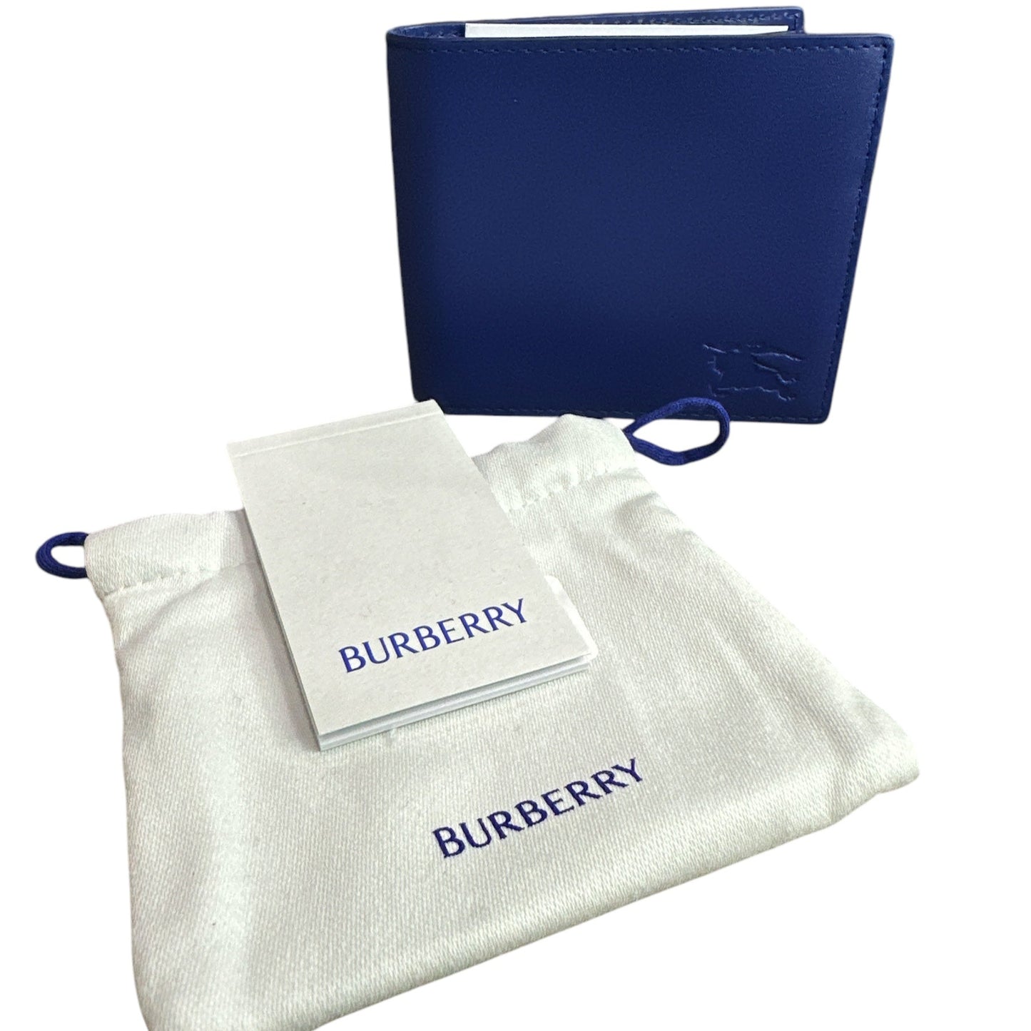 Burberry Equestrian bifold blue wallet - Clairely Amazing