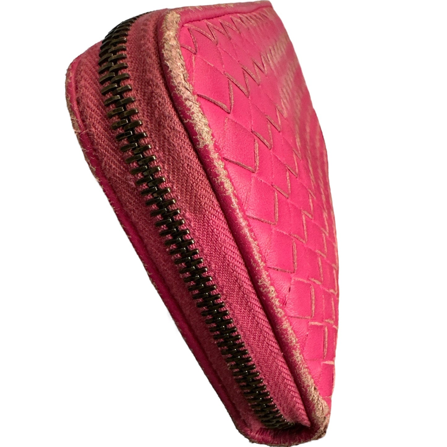 Bottega Veneta Pink Zippy Wallet - Clairely Amazing