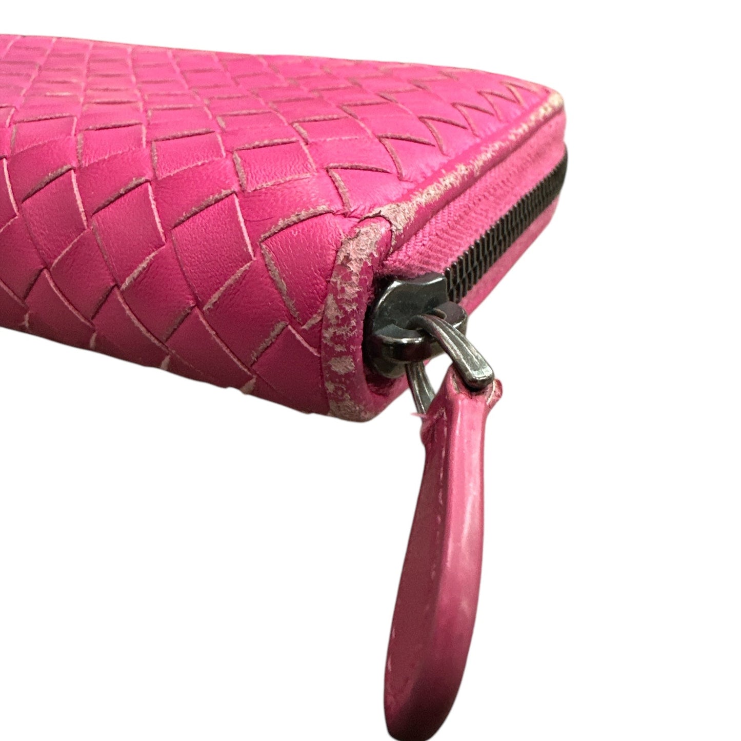 Bottega Veneta Pink Zippy Wallet - Clairely Amazing