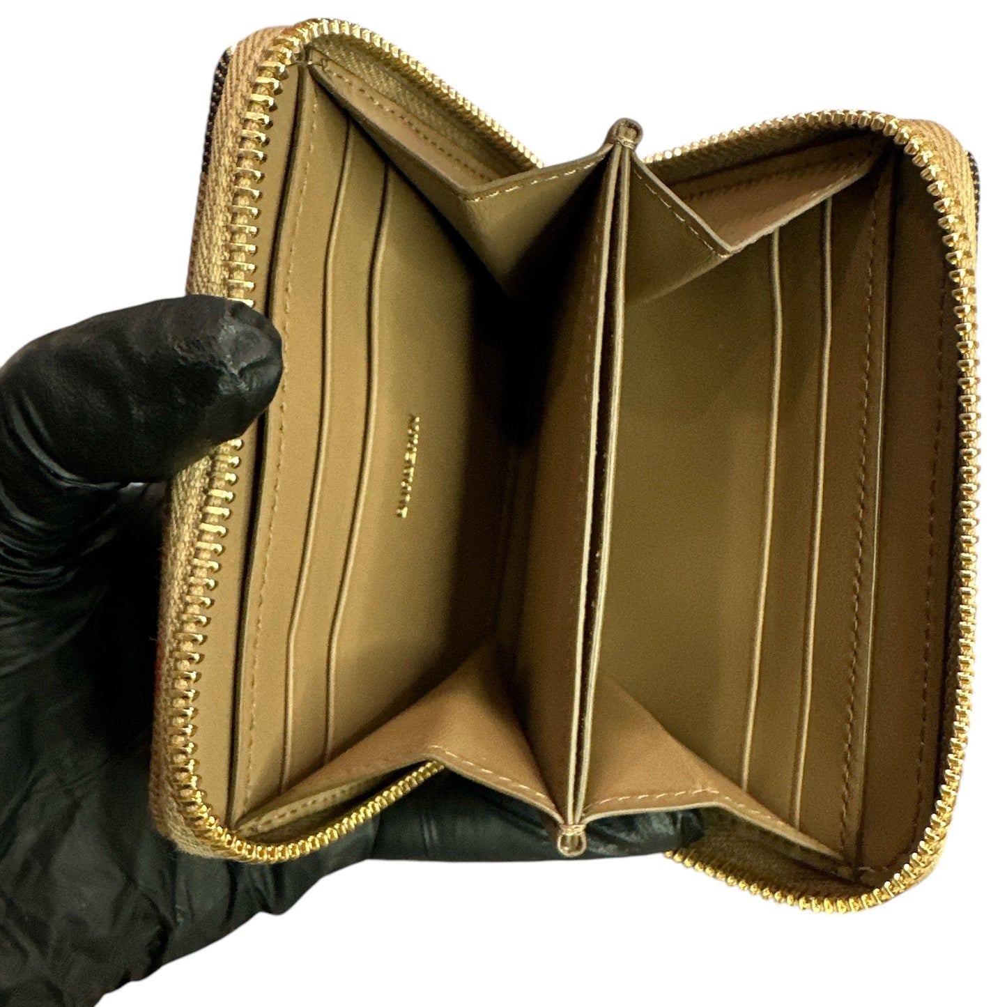 Burberry Pale Cameo Zip around compact Wallet - Clairely Amazing