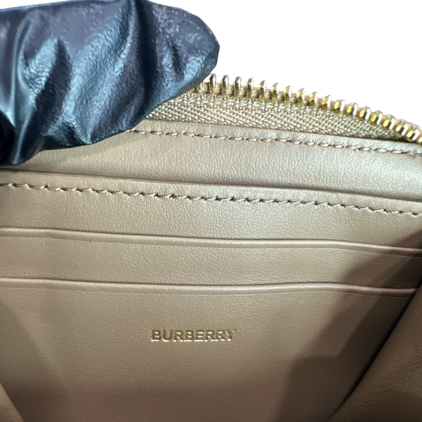 Burberry Pale Cameo Zip around compact Wallet - Clairely Amazing