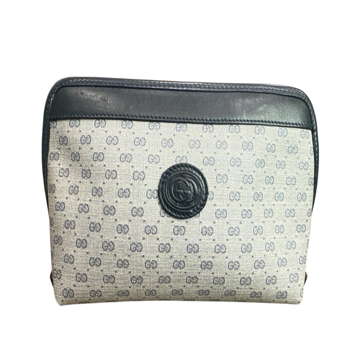 GUCCI Navy Blue Micro GG Pattern Pouch - Clairely Amazing