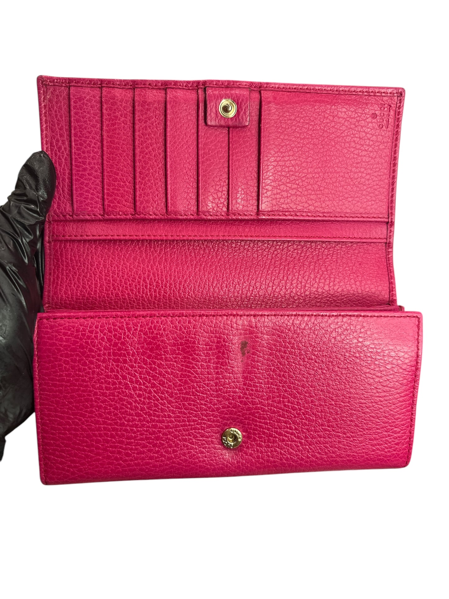 Gucci Calfskin Continental Wallet Blossom - Clairely Amazing