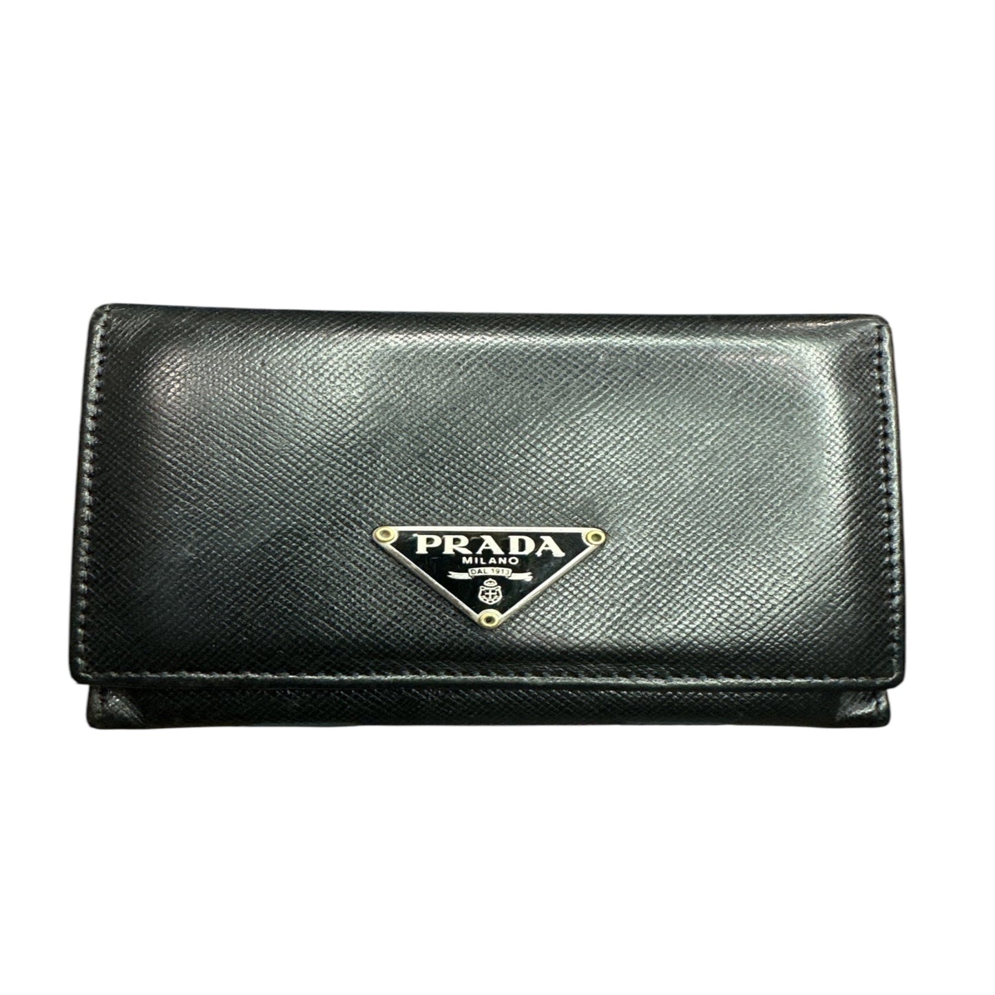 Prada Saffiano Leather Compact Wallet - Clairely Amazing