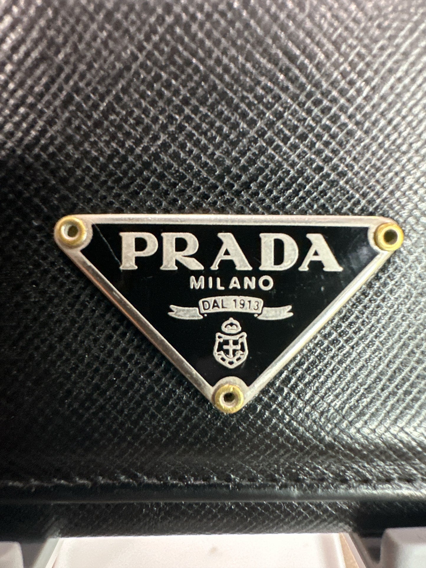 Prada Saffiano Leather Compact Wallet - Clairely Amazing