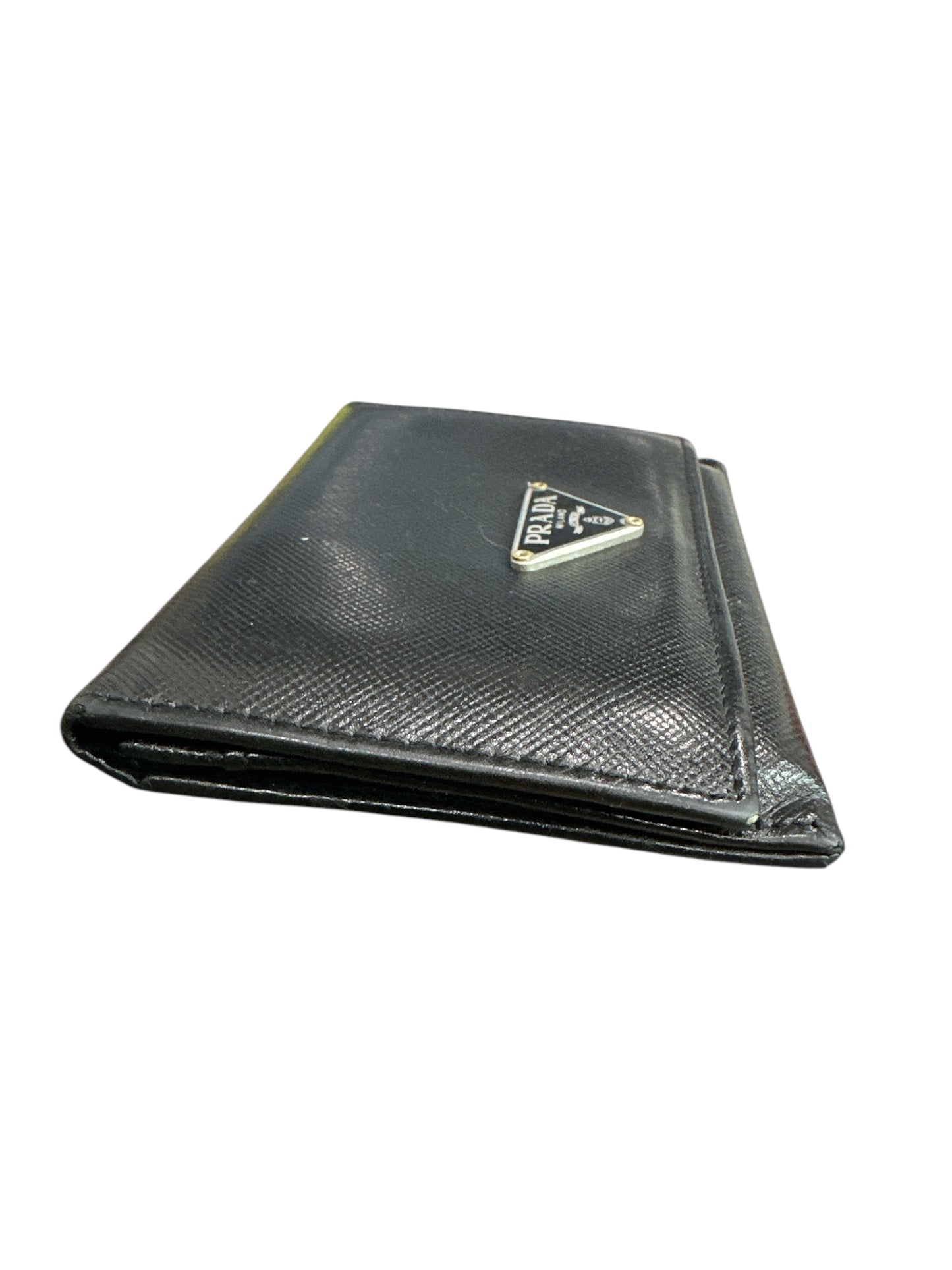 Prada Saffiano Leather Compact Wallet - Clairely Amazing